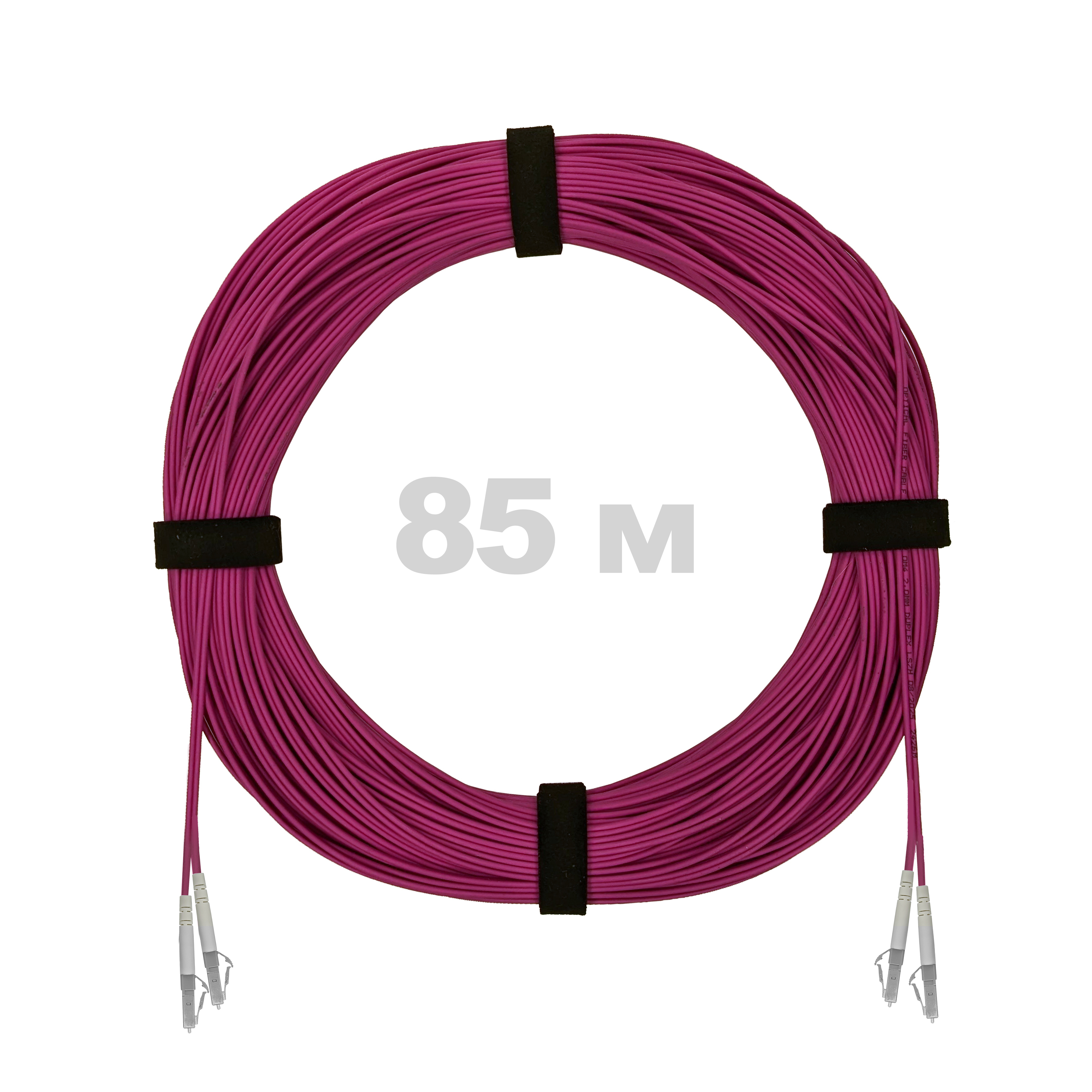 Патч-корд оптический LC/UPC-LC/UPC MM (OM4) 2mm duplex LSZH,  85 м.