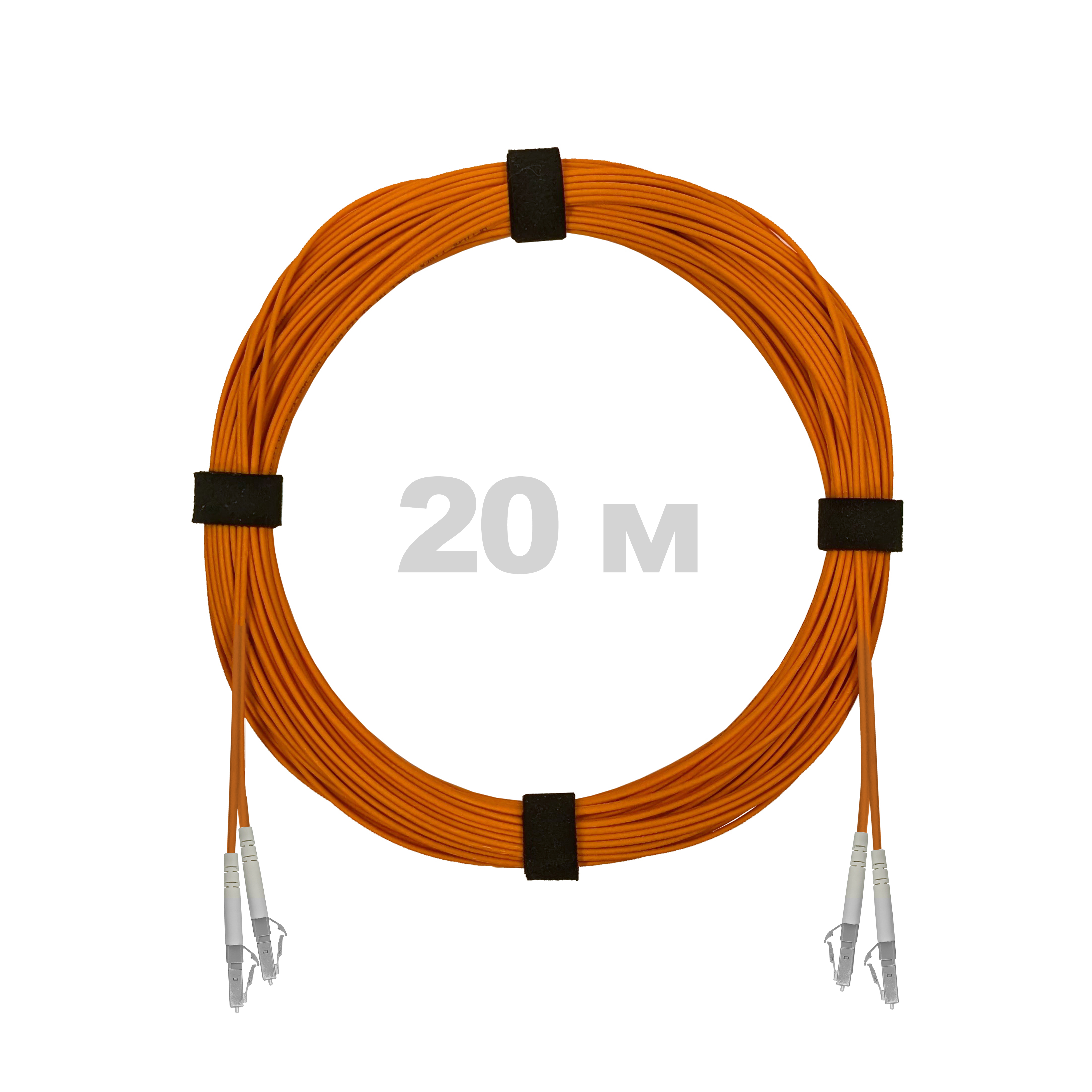Патч-корд оптический LC/UPC-LC/UPC MM (OM2) 2mm duplex LSZH, 20 м.