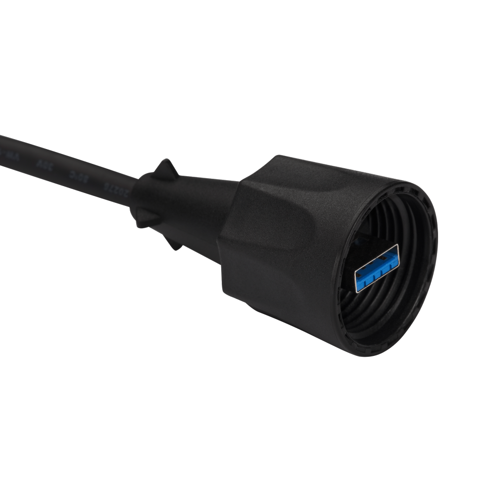 Индустриальный шнур LANMASTER USB 3.0, IP68, 3.0 м, черный__