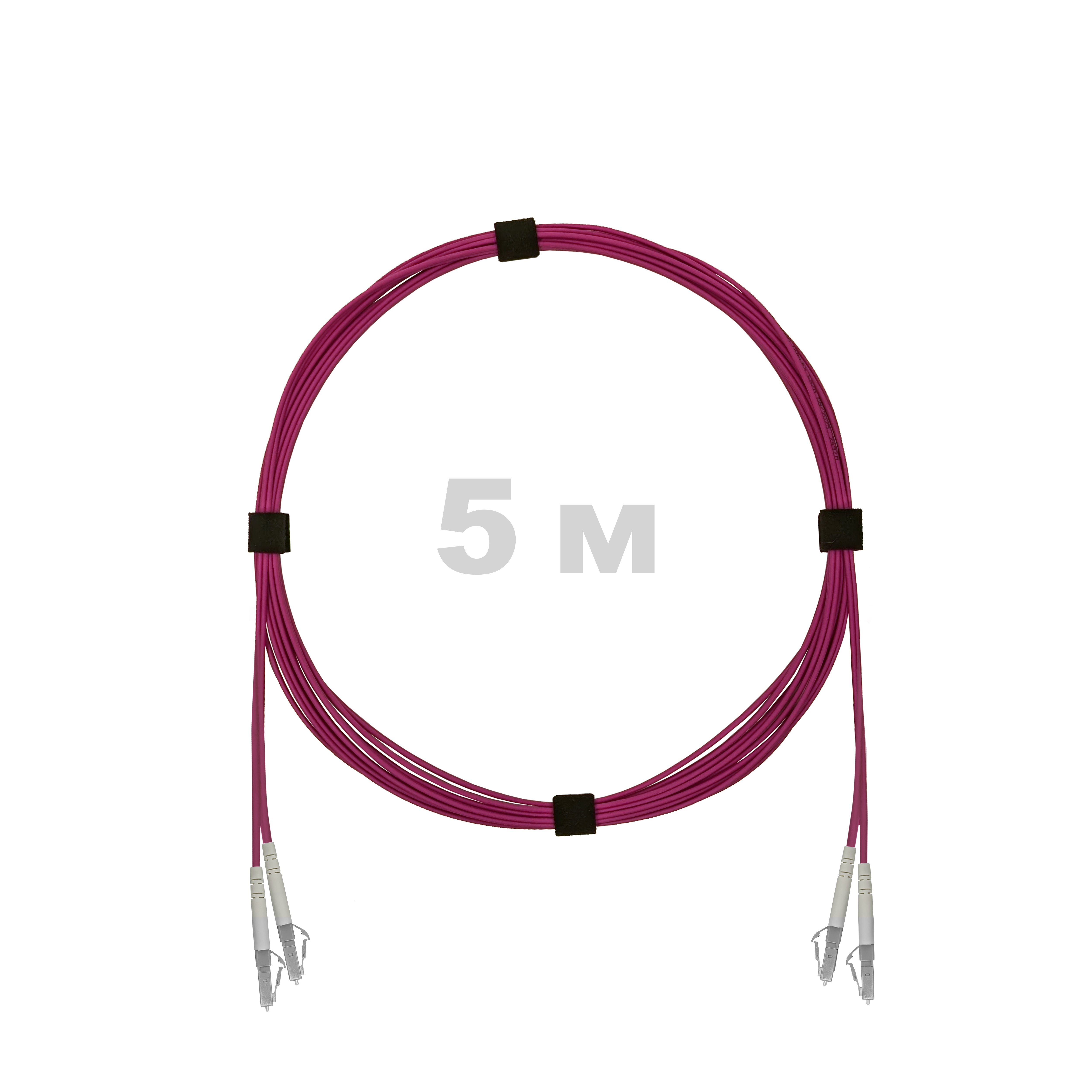 Патч-корд оптический армированный бронированный LC/UPC-LC/UPC MM (OM4) Duplex 2.0mm LSZH, 5 м.