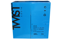 Кабель TWIST U/UTP4 cat.5e, 24 AWG, одножильный, 305м, CCA, PE для наружных работ, 305м