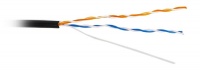 Витая пара UUTP2-C5-S24-OUT-PE-BK-500, UTP 2 пары, кабель внешний Hyperline Cat.5  24 AWG одножильный