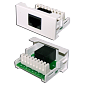 Вставка Mosaic 22.5x45 1xRJ45 Cat.5e, белая