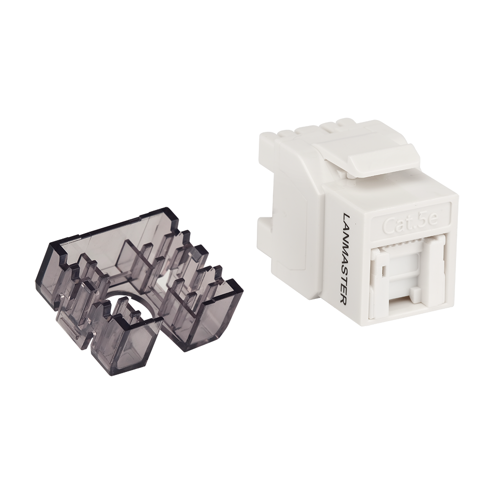 Модуль Keystone, RJ45, неэкранированный, кат.5E, со встроенной шторкой, 180 градусов, желтый__