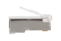 Коннектор под витую пару RJ-45  (8p8c) cat.5е, экранированный, универсальный, для одножильного и многожильного кабеля, 100шт TWIST