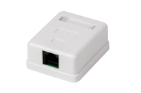 Розетка компьютерная RJ-45(8P8C) категория 6, одинарная, внешняя, DUAL IDC TWIST