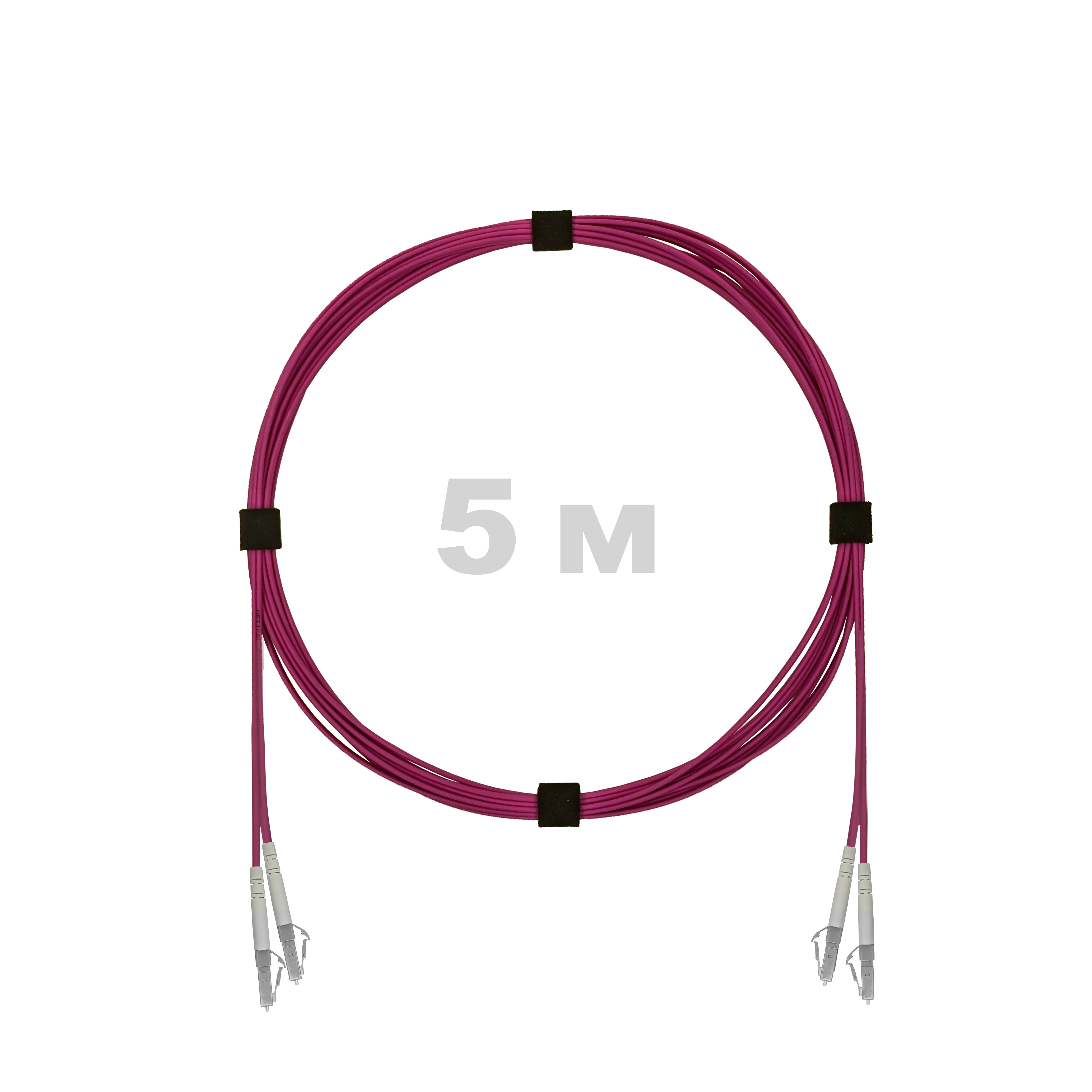 Патч-корд оптический LC/UPC-LC/UPC MM (OM4) 2mm duplex LSZH,  5 м.