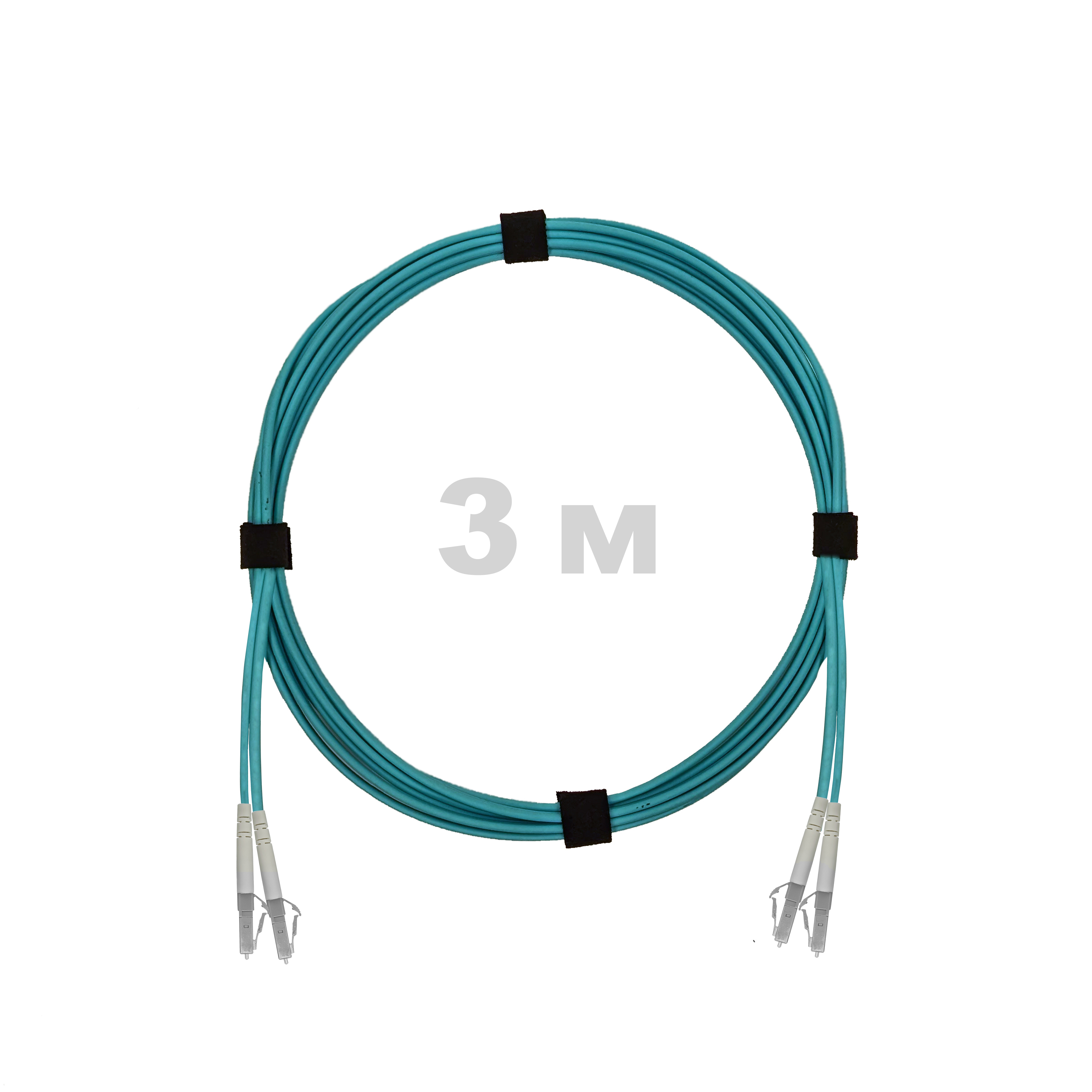 Патч-корд оптический LC/UPC-LC/UPC MM (OM3) 2mm duplex LSZH,  3 м.
