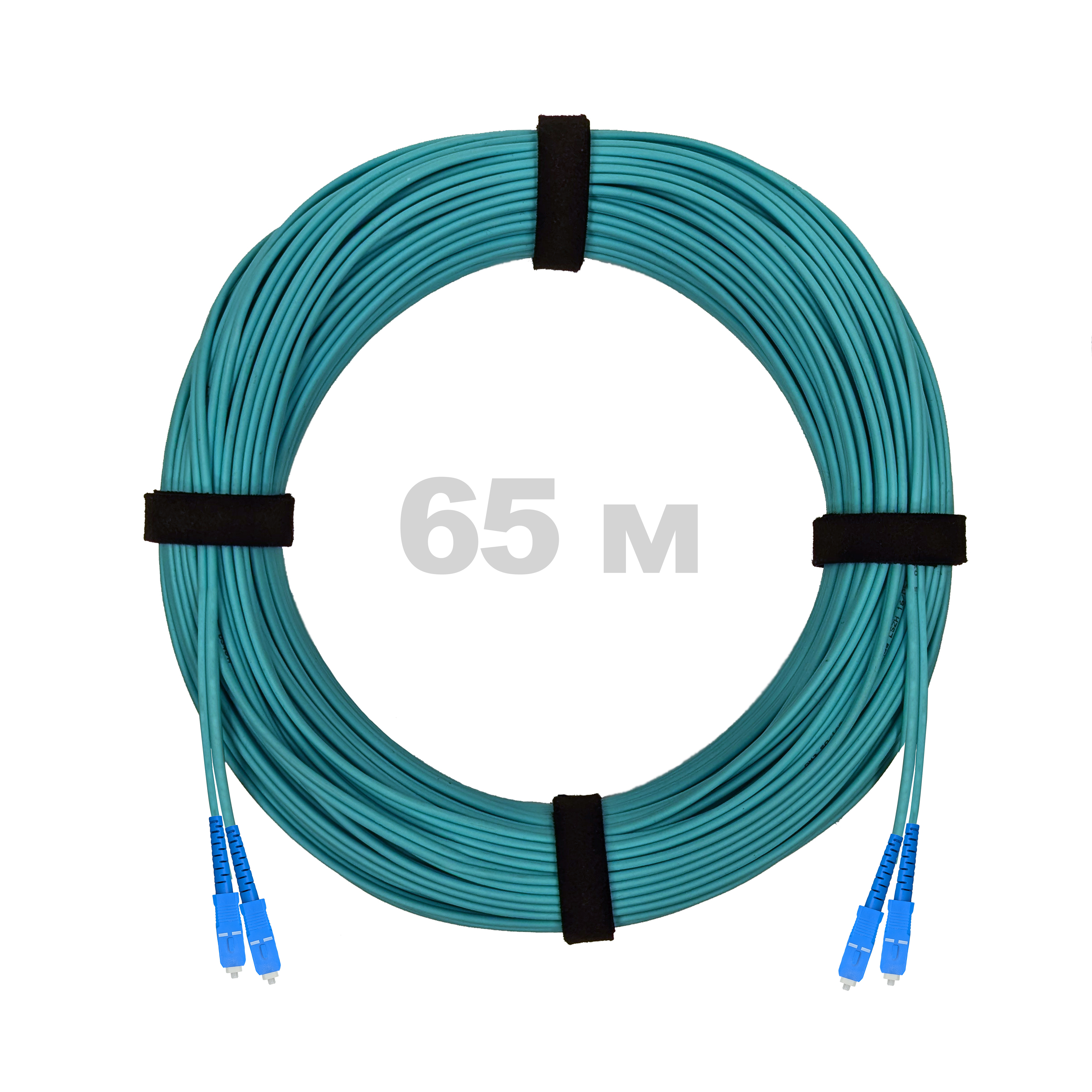 Патч-корд оптический SC/UPC-SC/UPC MM (OM3) 3mm duplex LSZH,  65 м.