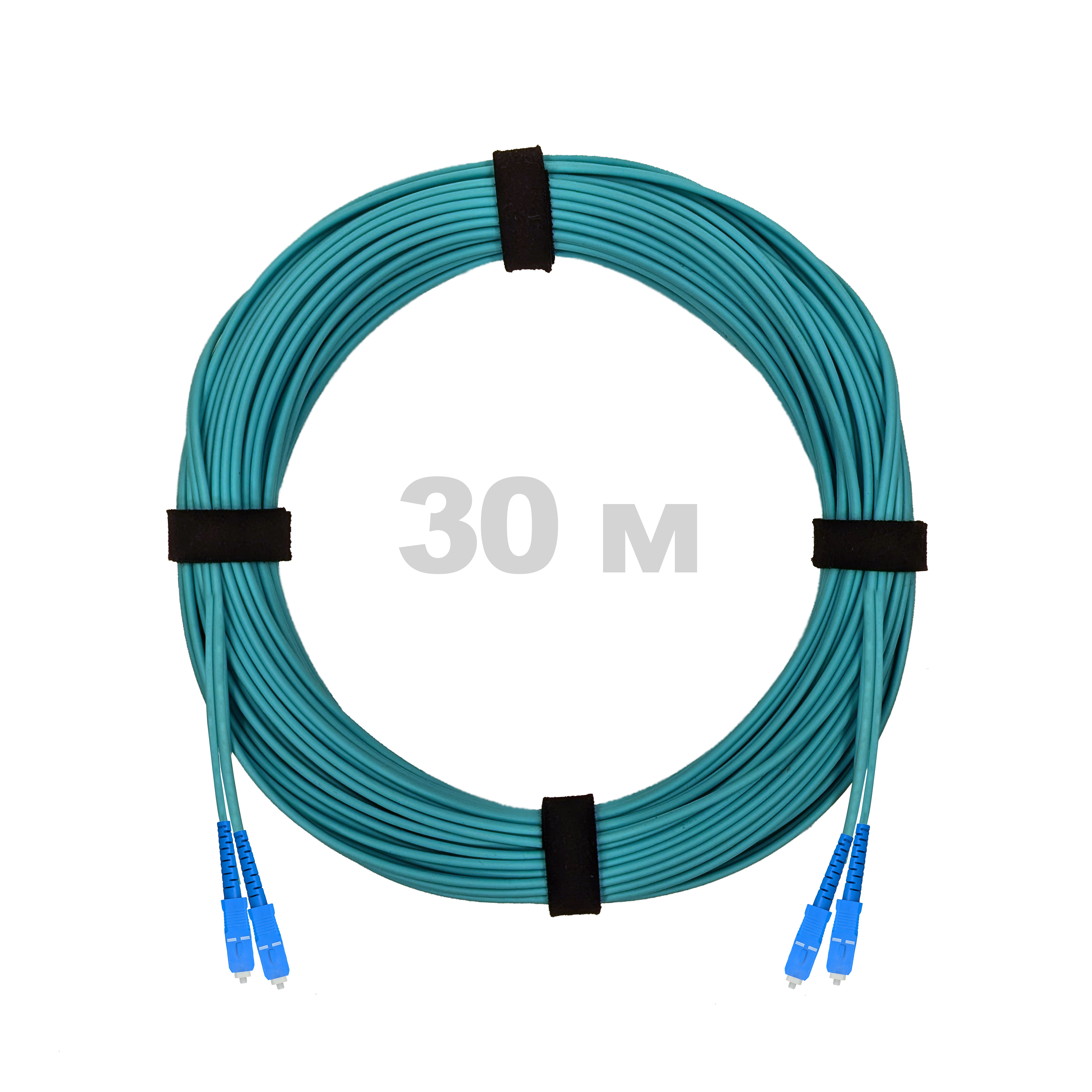 Патч-корд оптический SC/UPC-SC/UPC MM (OM3) 2mm duplex LSZH,  30 м.