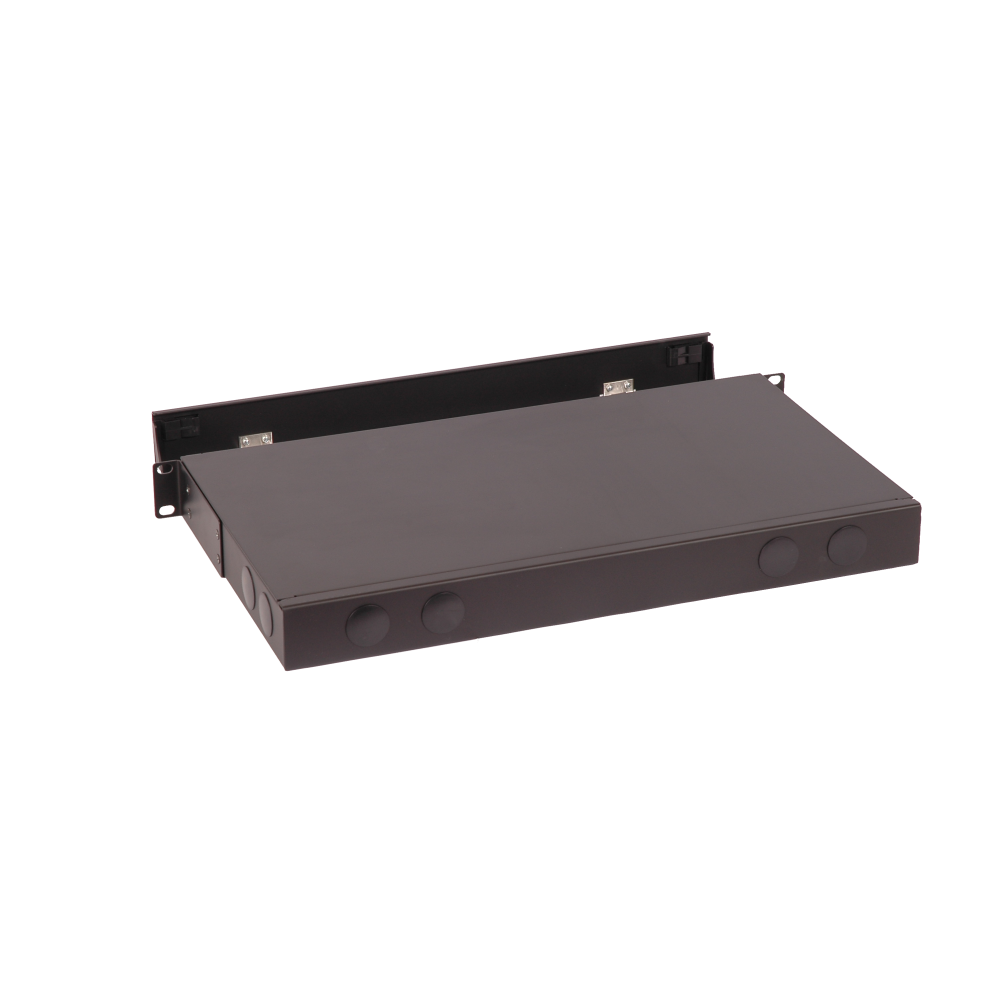 Бокс 19" на 4 кассеты MPO, 1U, черный__