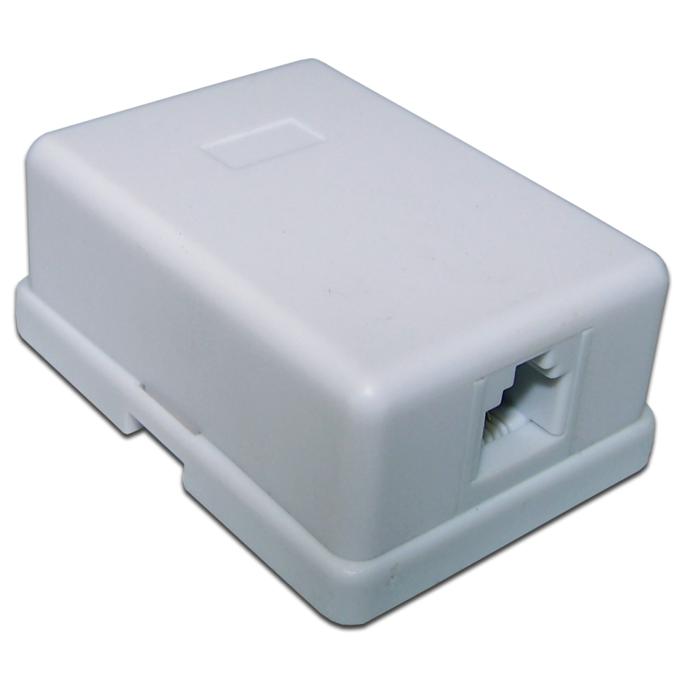 Телефонная розетка настенная 1 порт 6P4C, винтовая__