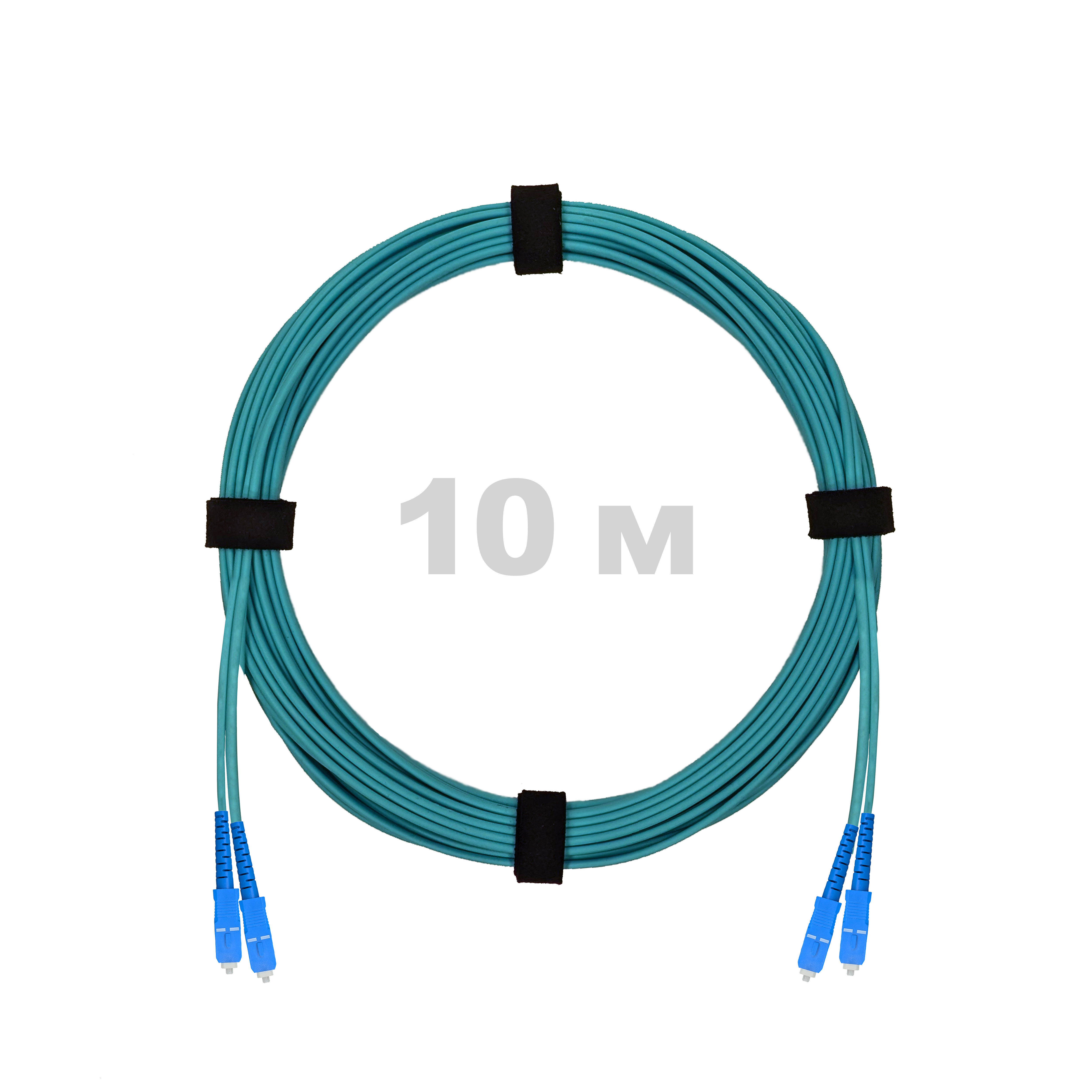 Патч-корд оптический SC/UPC-SC/UPC MM (OM3) 2mm duplex LSZH,  10 м.