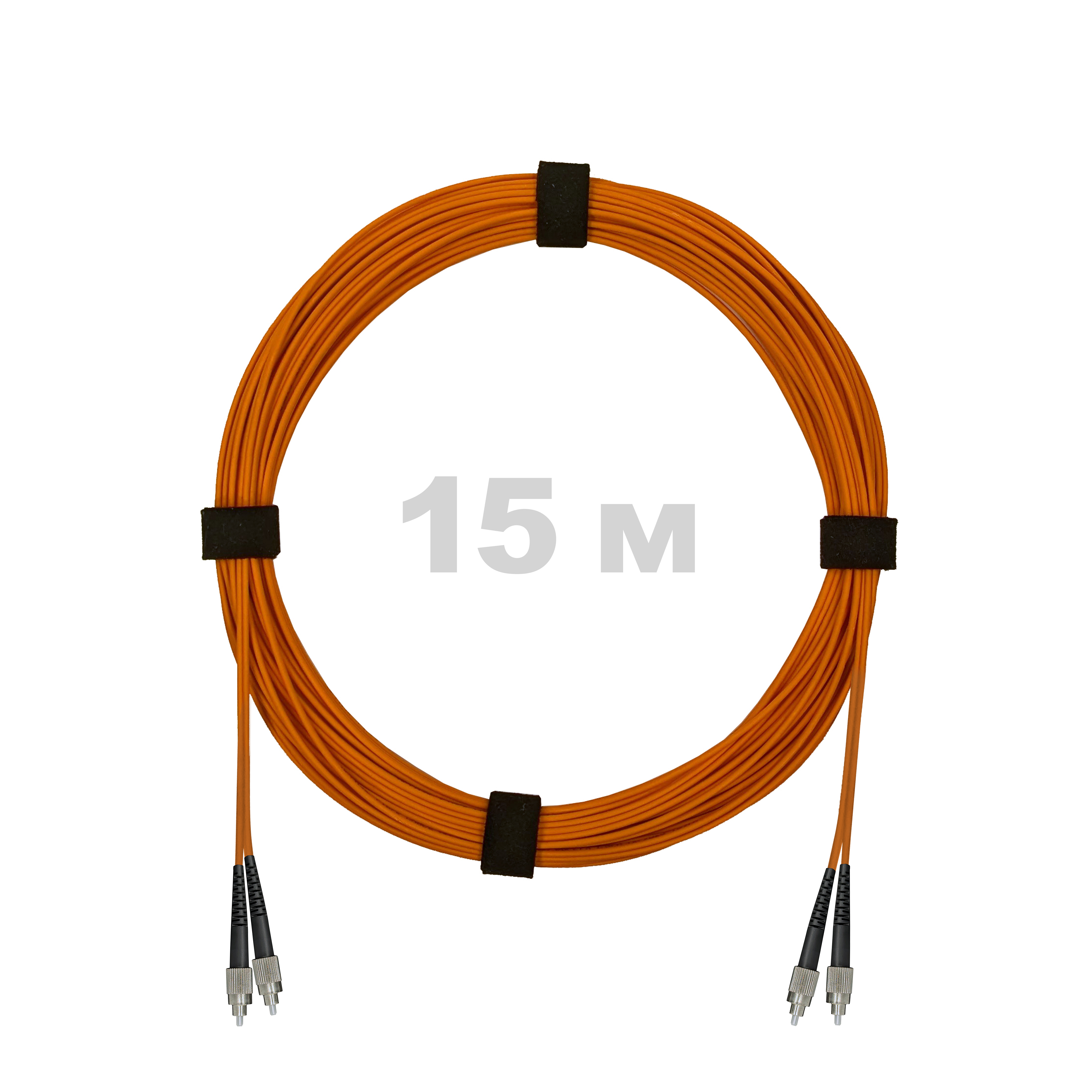 Патч-корд оптический FC/UPC-FC/UPC MM (OM2) 2mm duplex LSZH,  15 м.