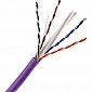 Кабель TWT-6UTP-NGLS UTP, 4 пары, Кат. 6, нг(А)-LS, IEC 60332-3, фиолетовый, 305м в кат.,