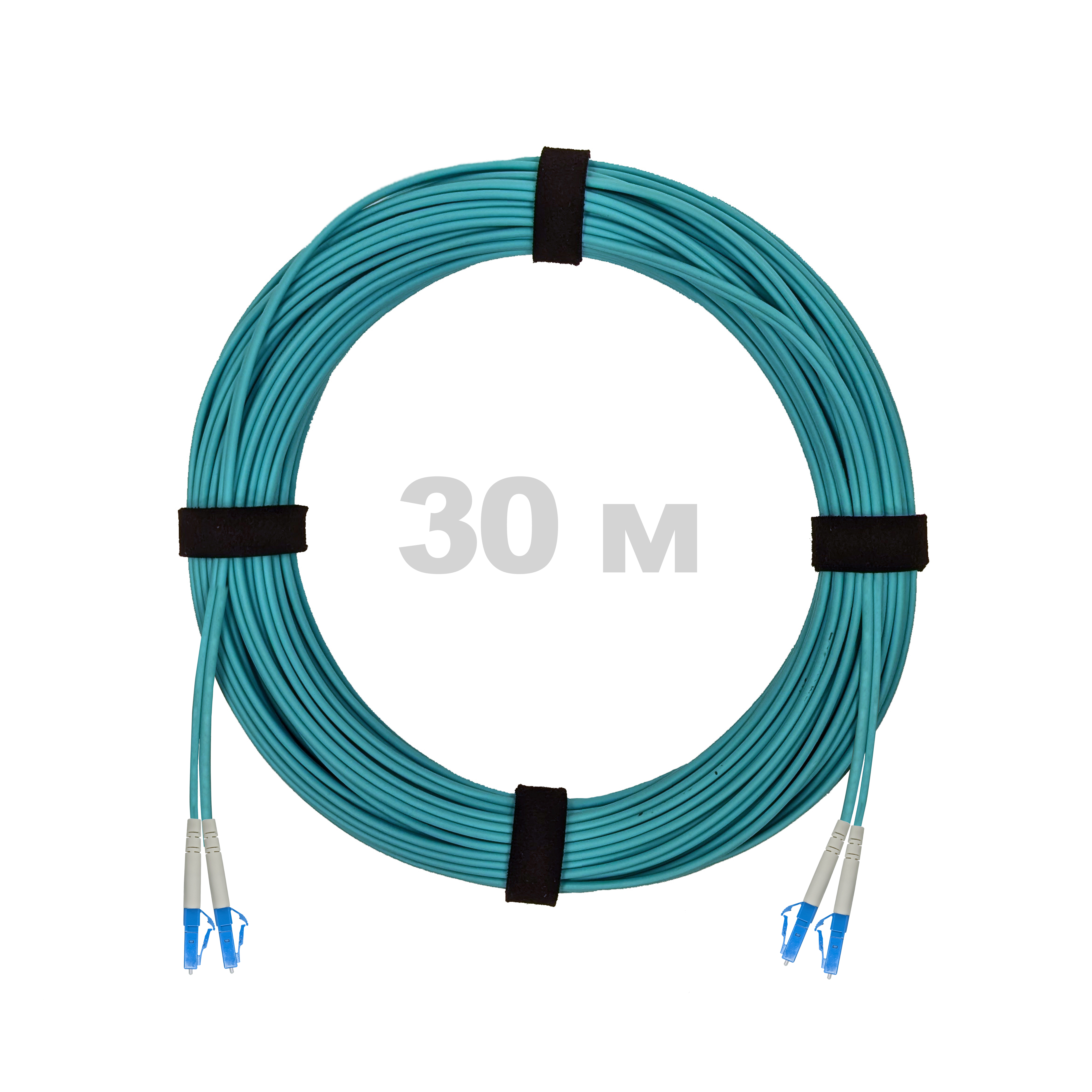 Патч-корд оптический армированный бронированный LC/UPC-LC/UPC MM (OM3) Duplex 2.0mm LSZH, 30 м.