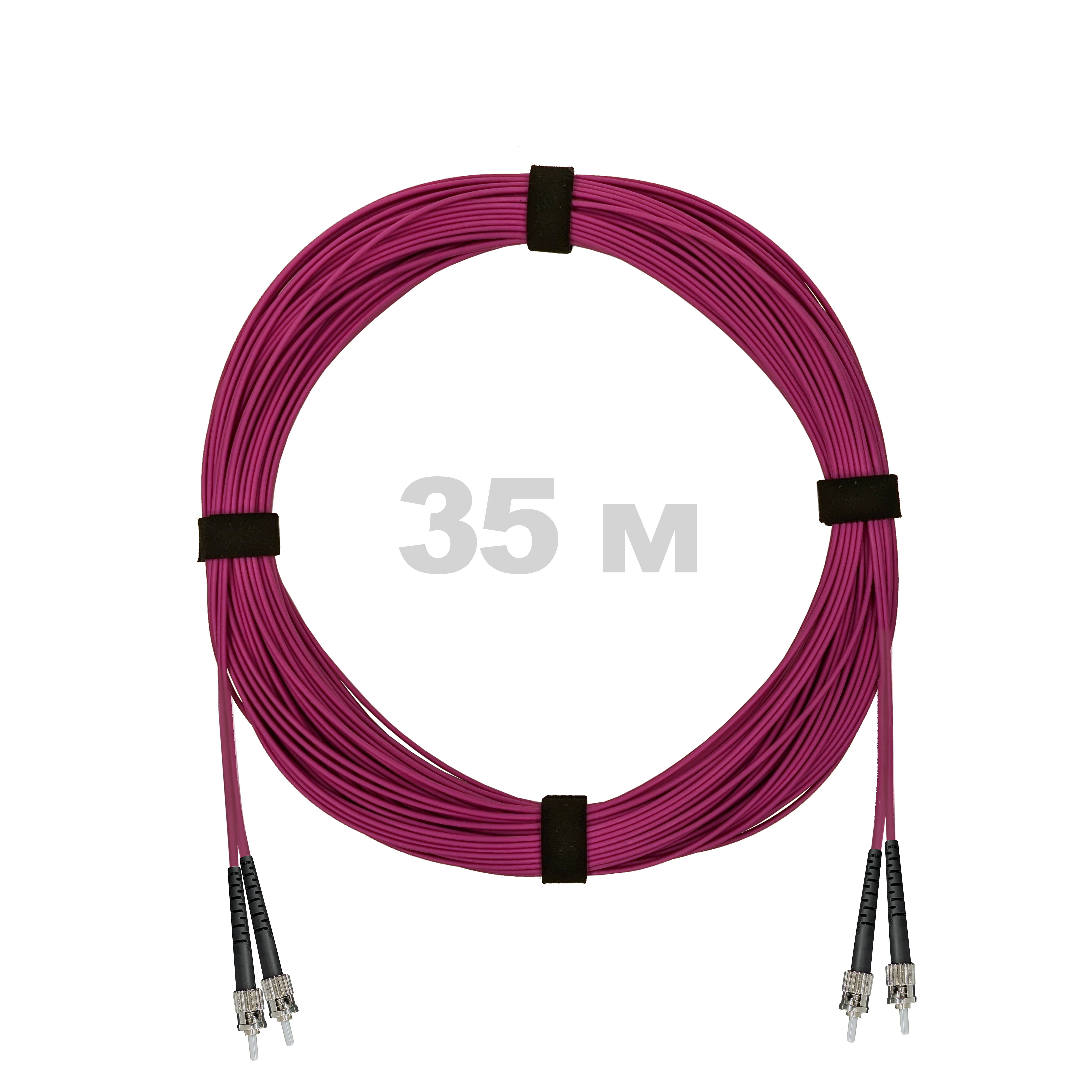 Патч-корд оптический армированный бронированный ST/PC-ST/PC MM (OM4) Duplex 3.0mm LSZH, 35 м.