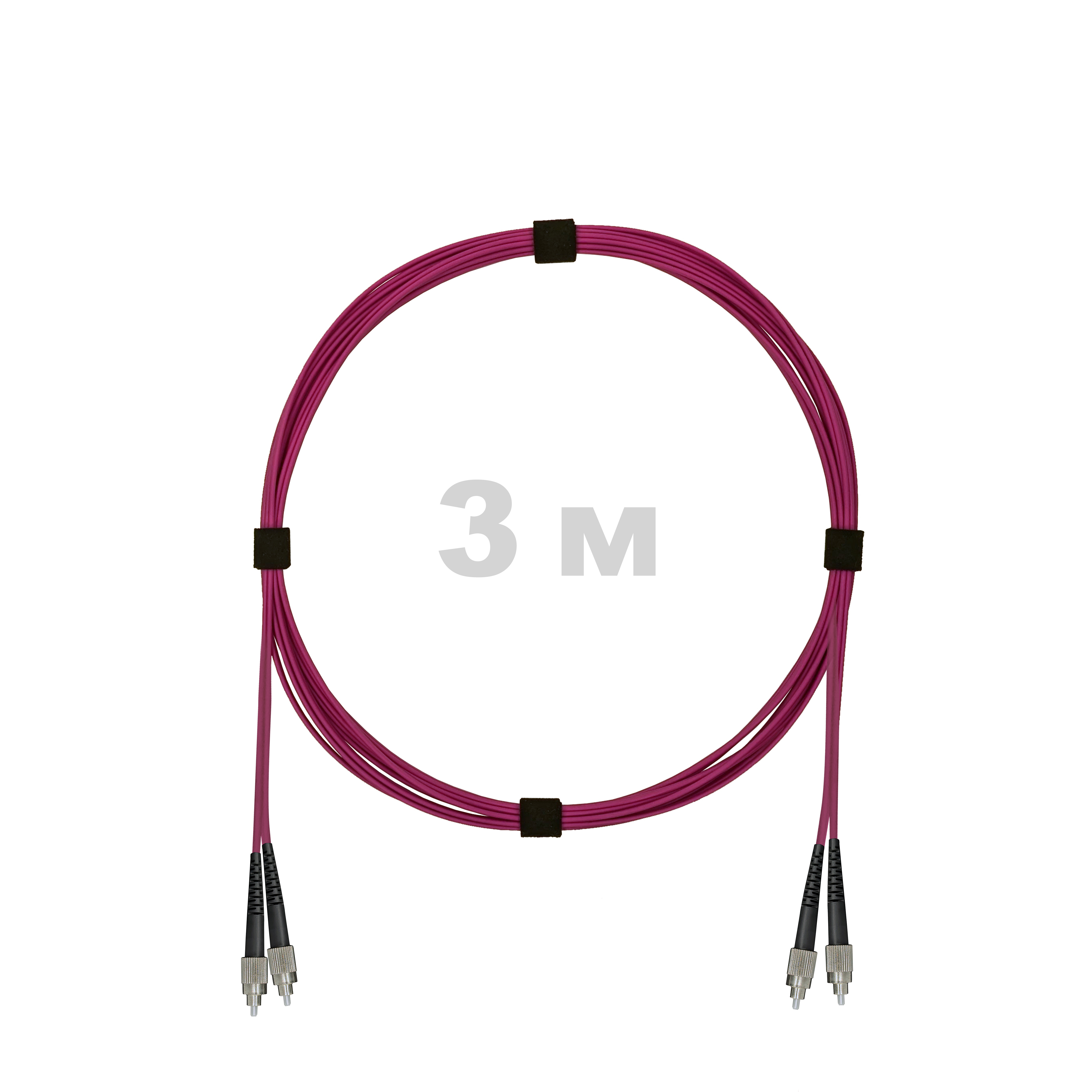 Патч-корд оптический армированный бронированный FC/UPC-FC/UPC MM (OM4) Duplex 2.0mm LSZH, 3 м.