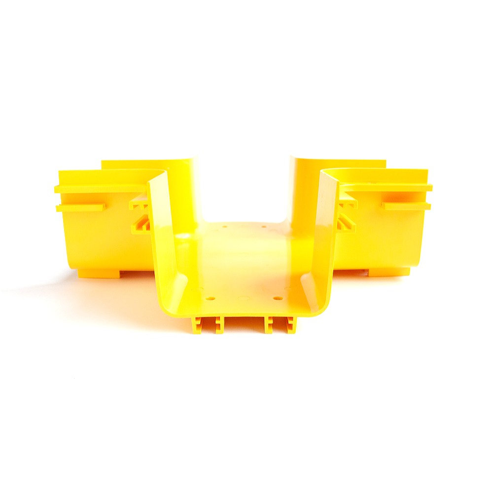 Х-соединитель оптического лотка 240 мм, желтый__