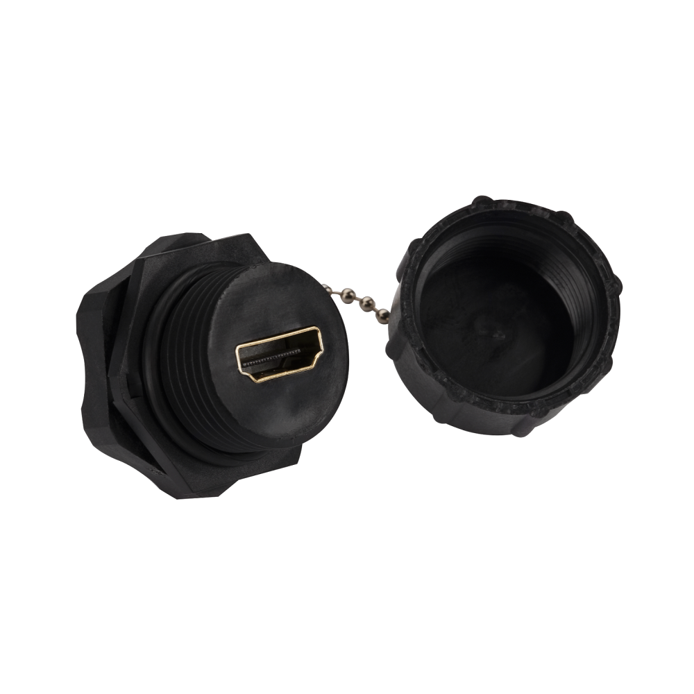 Индустриальный соединительный модуль HDMI, IP68, с крышкой__