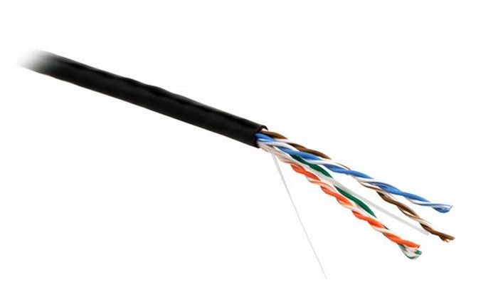 Кабель LAN-5EUTP-BK UTP, 4 пары, Кат. 5e, черный, 305м в кат., LANMASTER