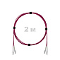 Патч-корд оптический LC/UPC-LC/UPC MM (OM4) 3mm duplex LSZH,  2 м.