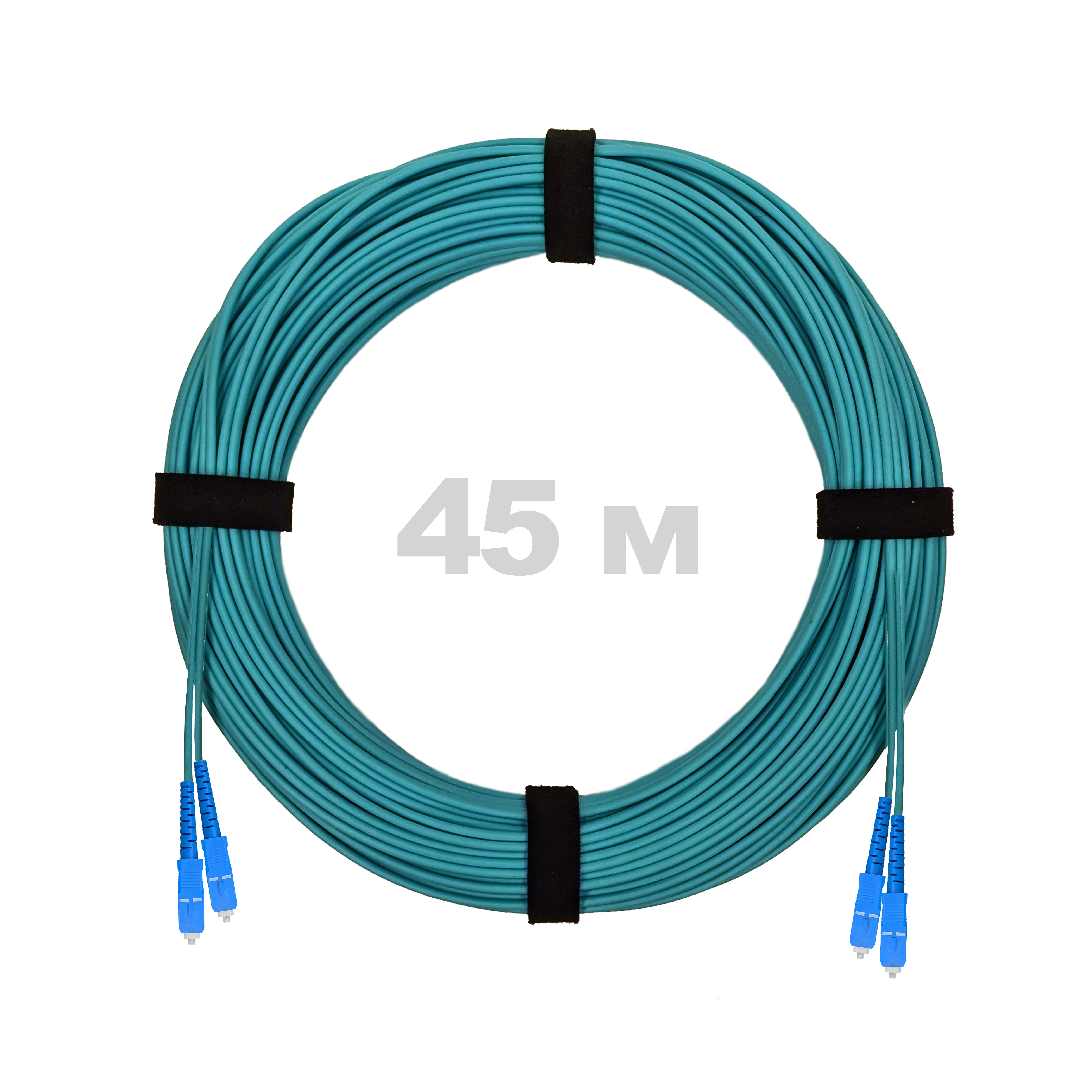 Патч-корд оптический армированный бронированный SC/UPC-SC/UPC MM (OM3) Duplex 3.0mm LSZH, 45 м.