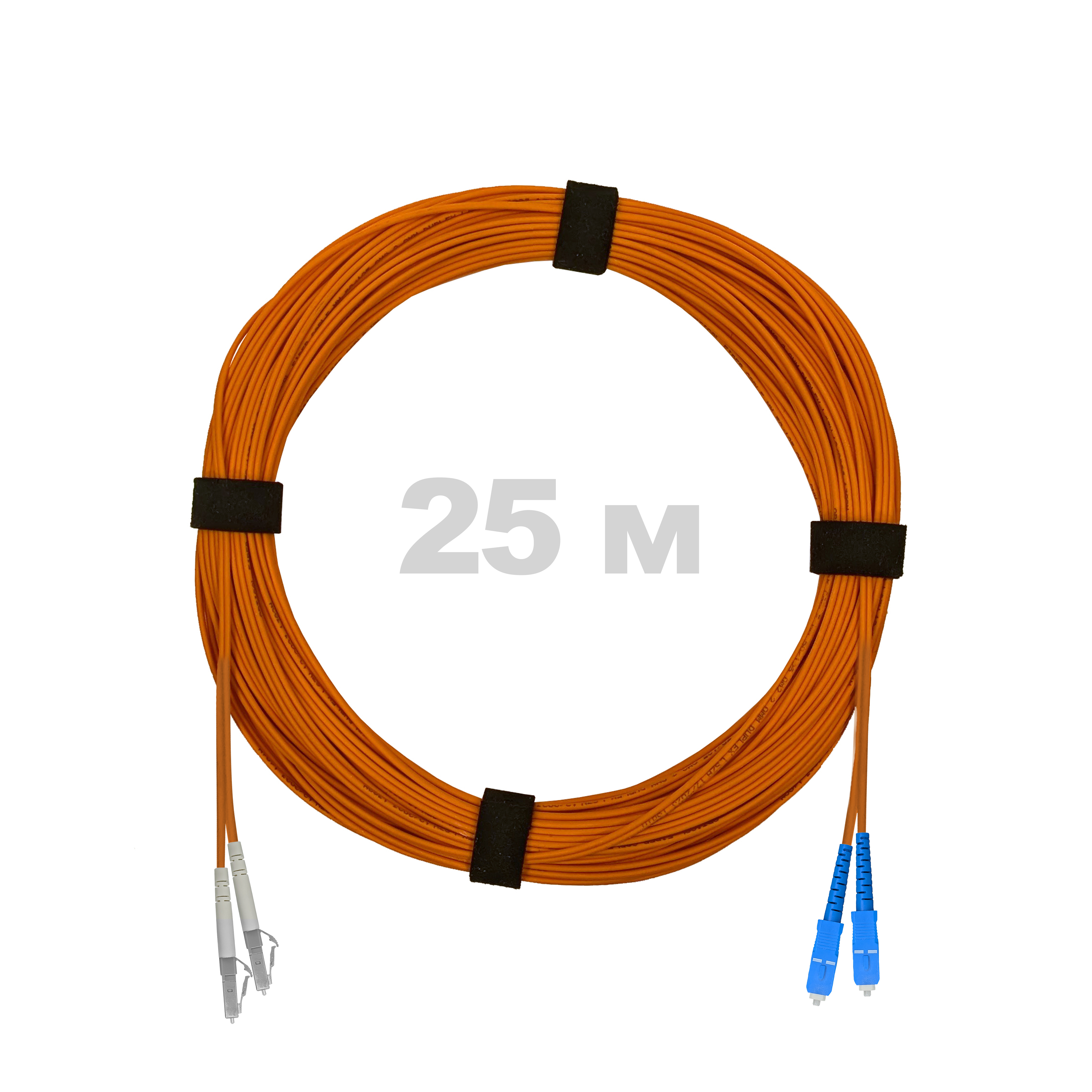Патч-корд оптический LC/UPC-SC/UPC MM (OM2) 3mm duplex LSZH, 25 м