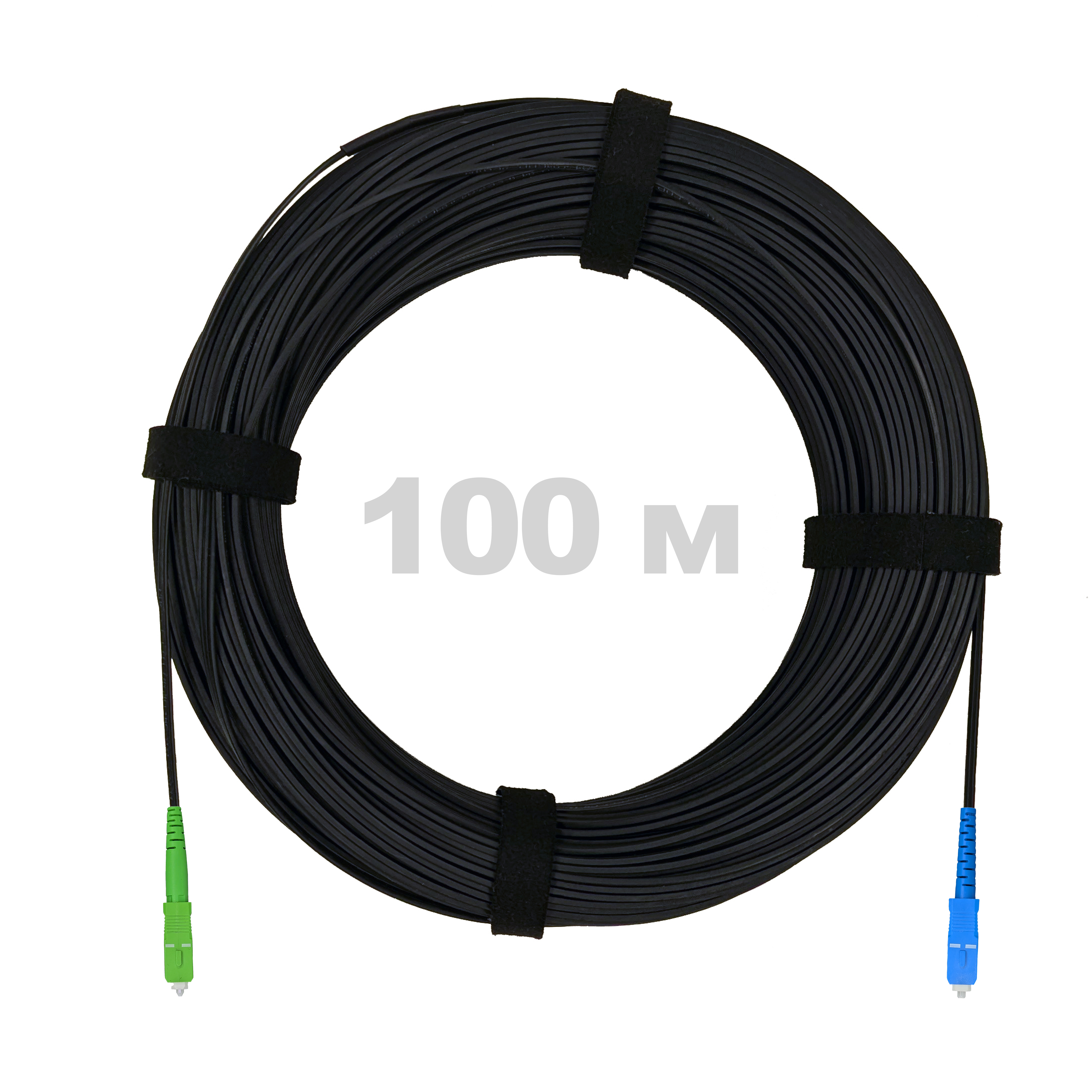ПКО FTTH 2 проволоки с ВСЭ, проволока, 657 LSZH SC/APC-SC/UPC, черный 100 м