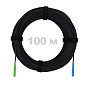 Патч-корд оптический FTTH с выносным силовым элементом, диэлектрик FRP, G.657 LSZH SC/APC-SC/UPC, черный 100 м.