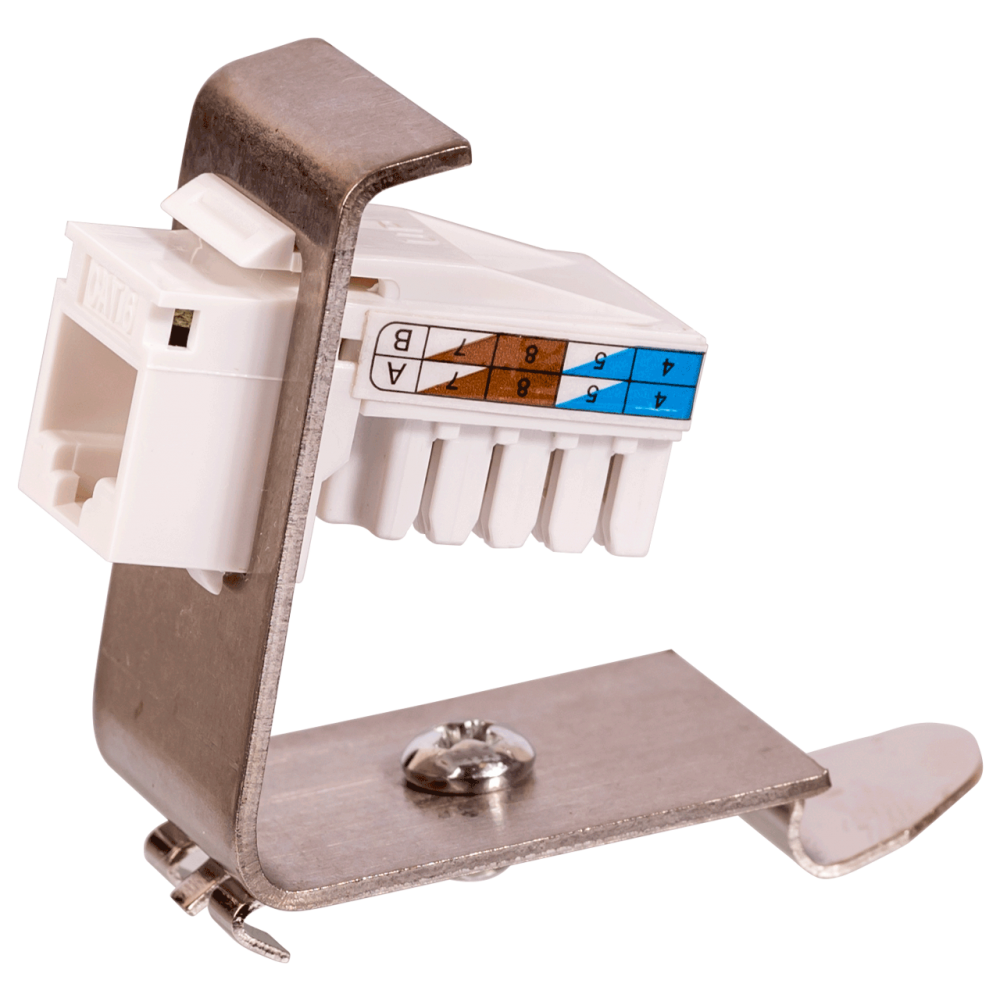 Рамка на DIN-рейку для установки модуля типа Keystone, металлическая__