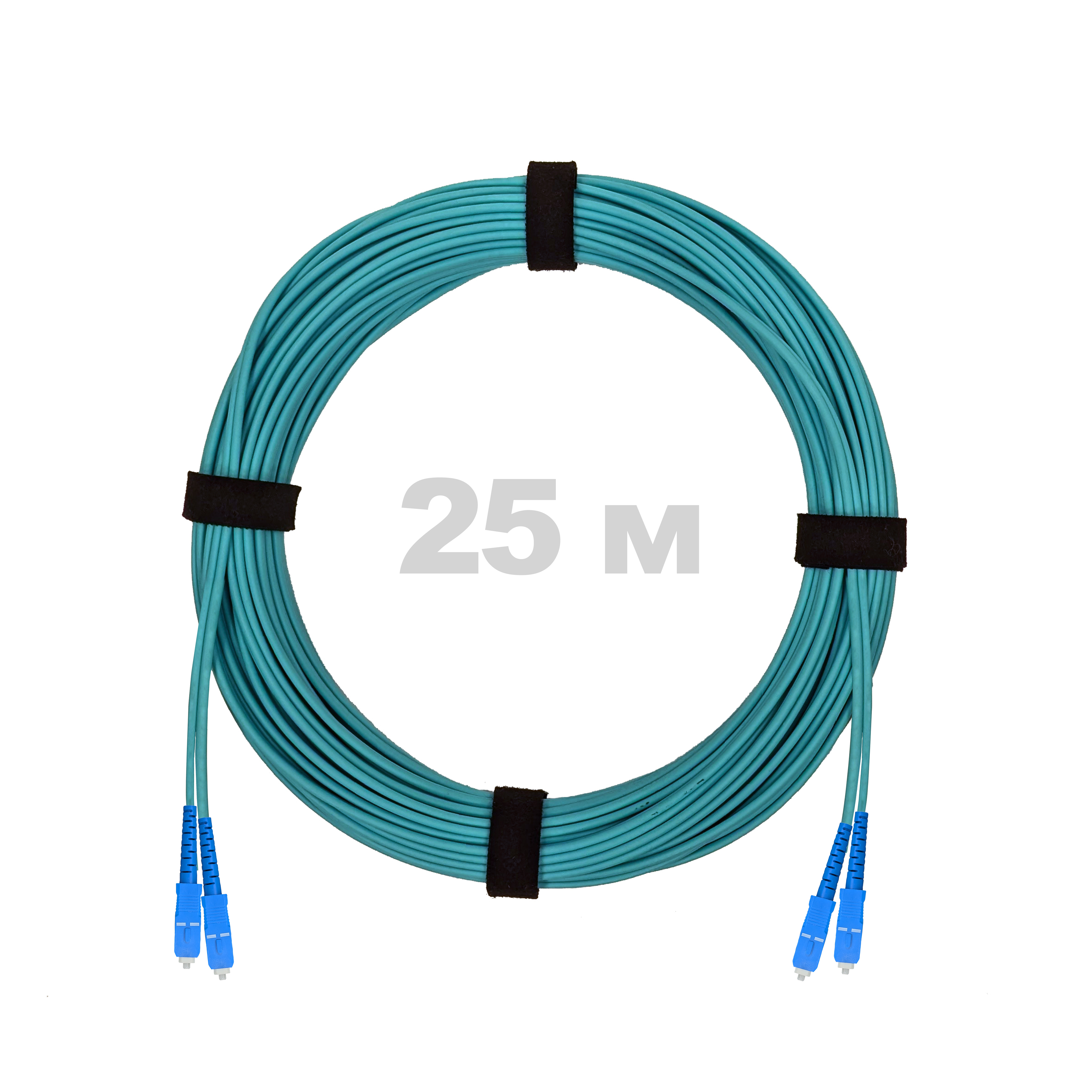 Патч-корд оптический армированный бронированный SC/UPC-SC/UPC MM (OM3) Duplex 2.0mm LSZH, 25 м.