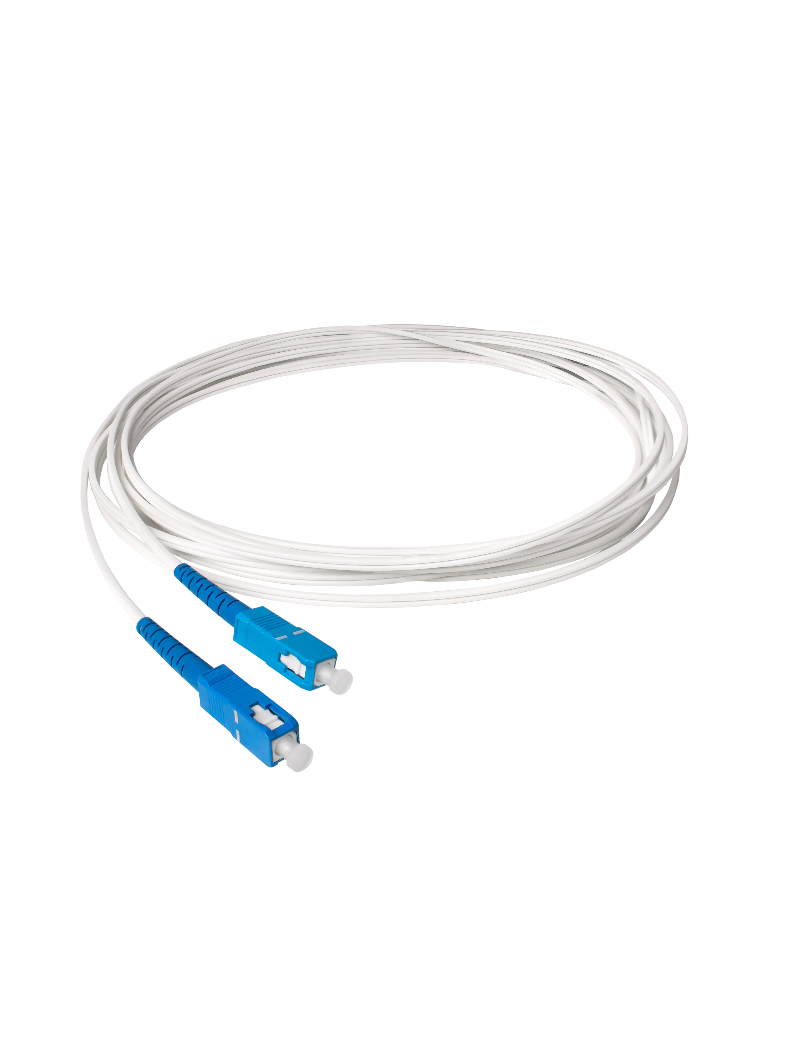 Патч-корд оптический FTTH, диэлектрик FRP, G.657, LSZH, 2x SC/UPC, белый 10 м