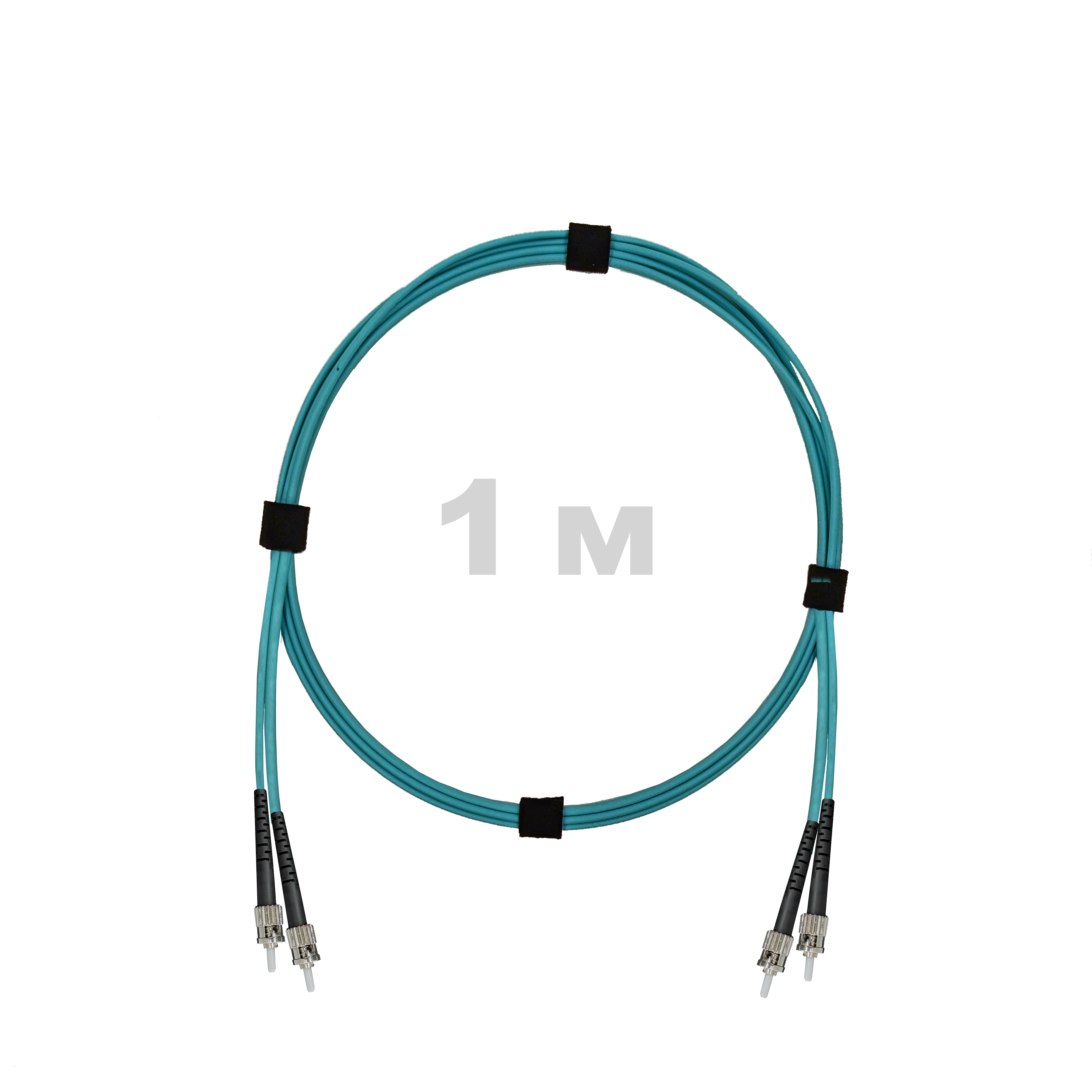 Патч-корд оптический ST/PC-ST/PC MM (OM3) 2mm duplex LSZH,  1 м.