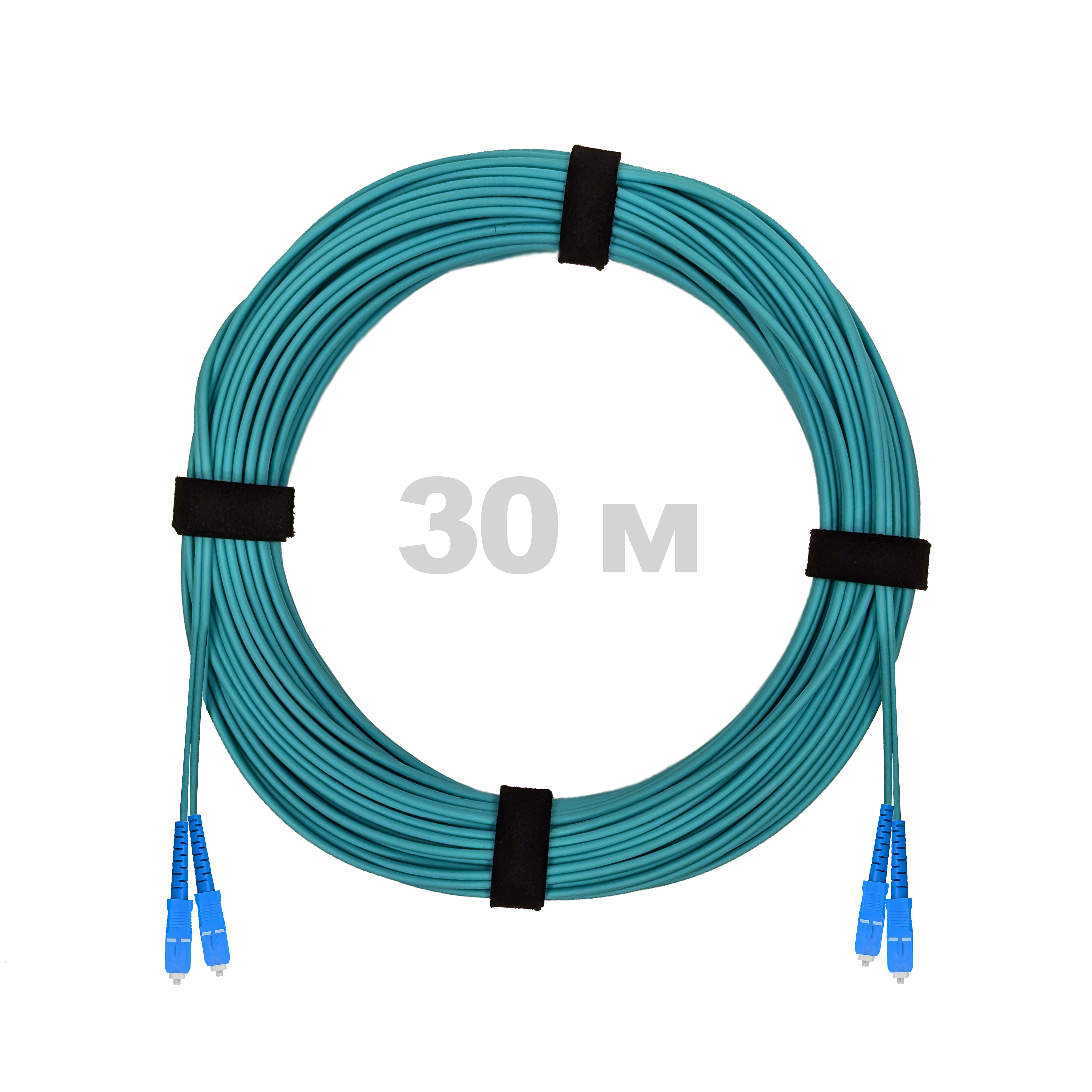 Патч-корд оптический армированный бронированный SC/UPC-SC/UPC MM (OM3) Duplex 3.0mm LSZH, 30 м.