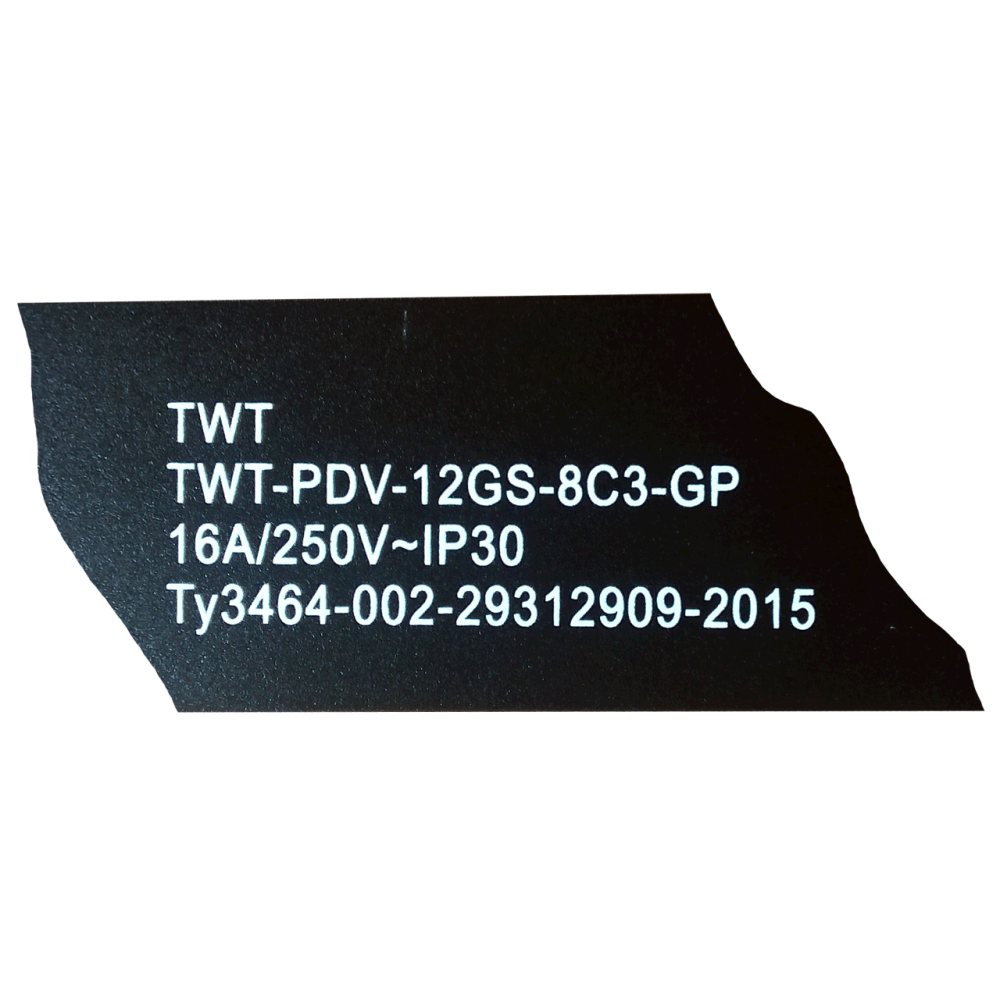 Вертикальный блок розеток, 12xSchuko + 8xC13, 250V, 16A, шнур 3 метра, вилка Schuko__