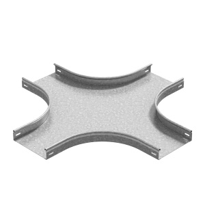 Разветвитель крестообразный плавный универсальный к лотку 400х65, толщ. 1,0 мм, гор. цинк