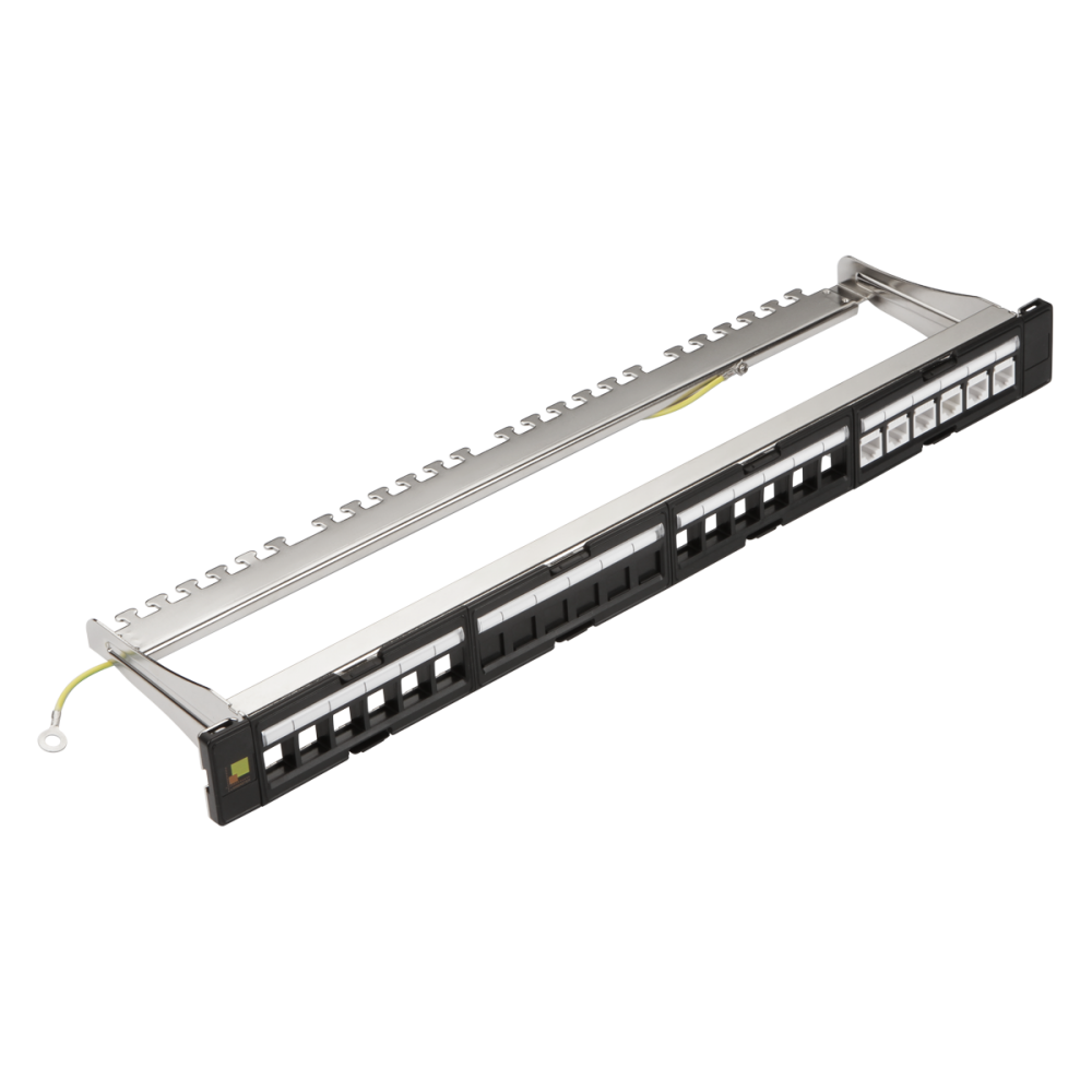 Панель модульная 19", экранированная, на 4 вставки, 1U__