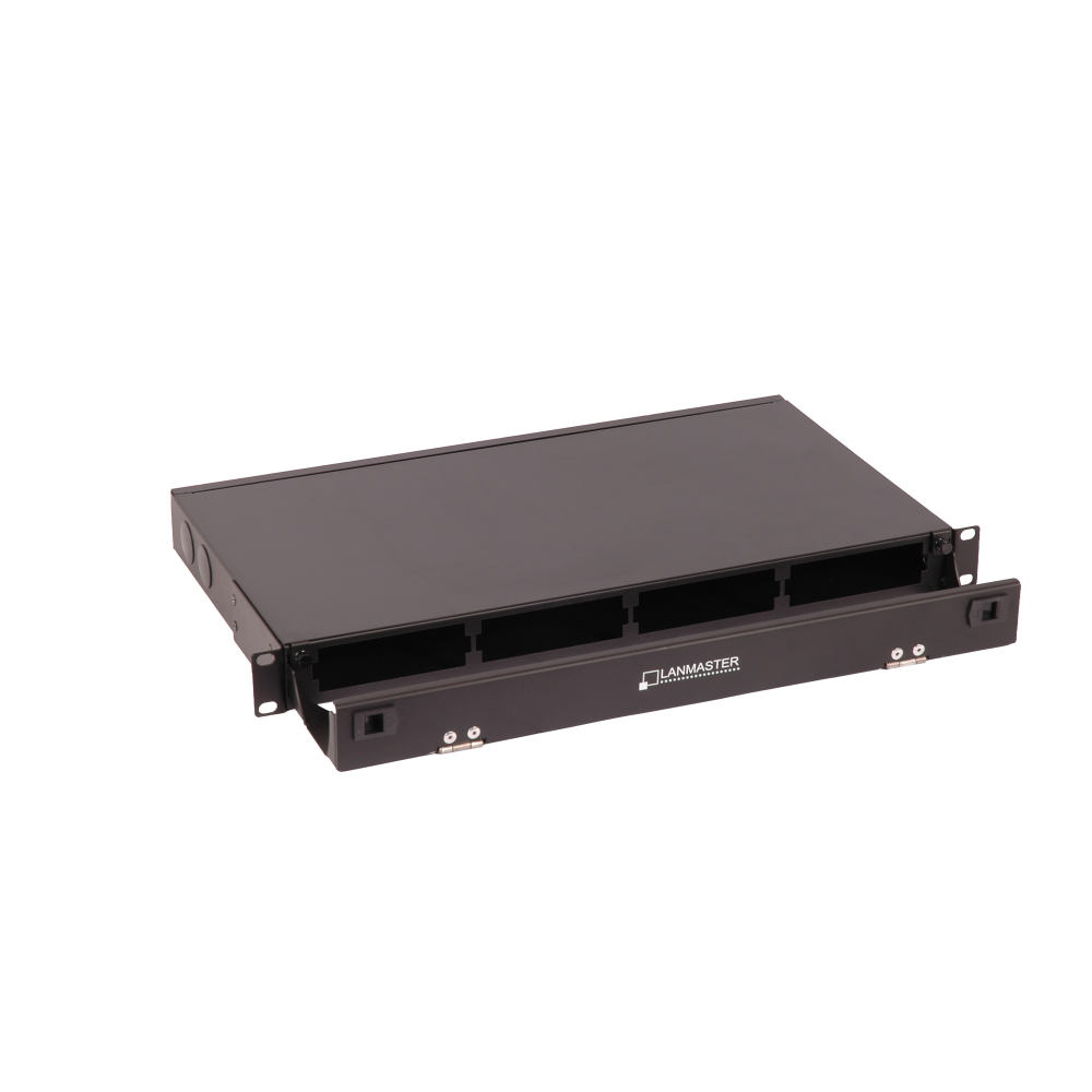 Бокс 19" на 4 кассеты MPO, 1U, черный__