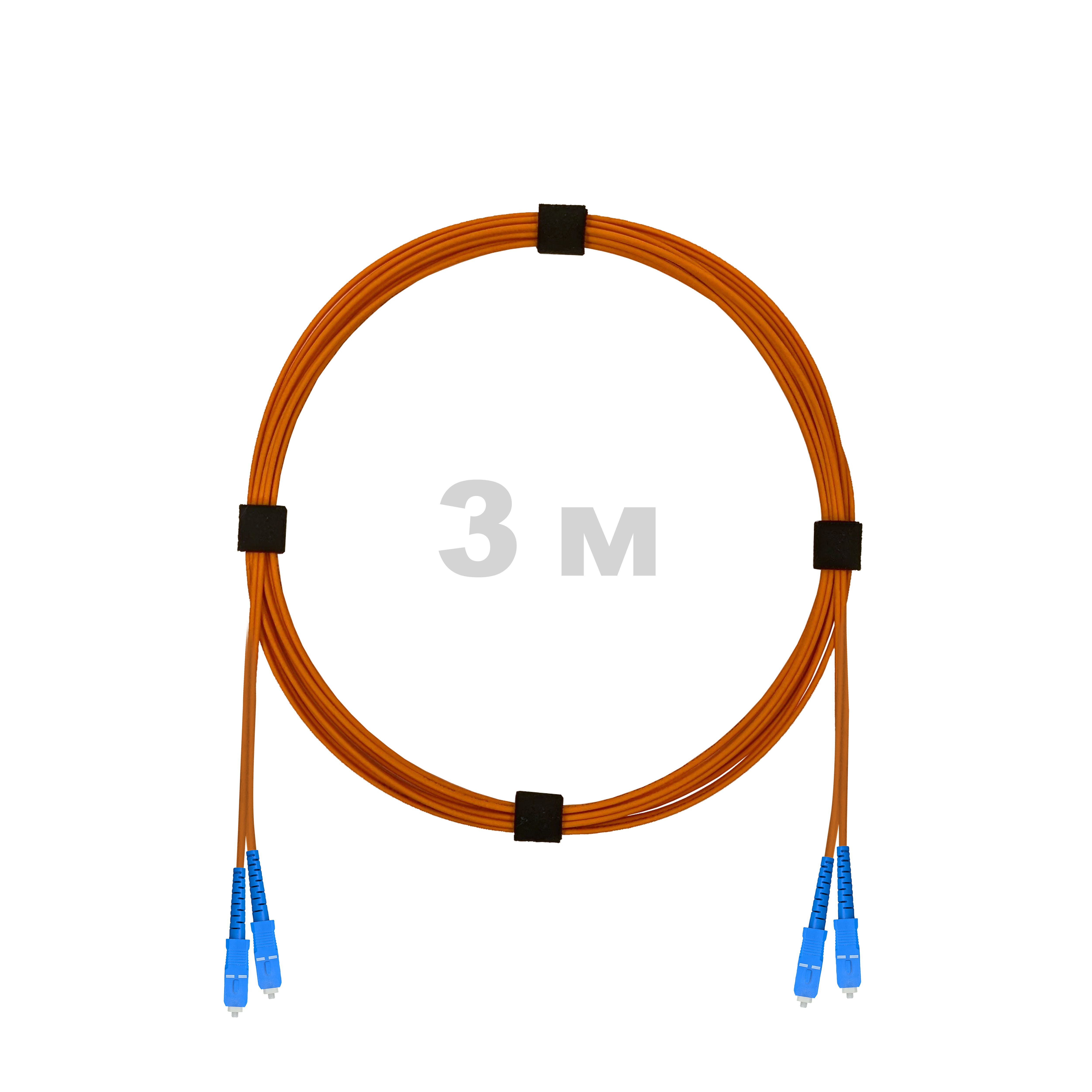 Патч-корд оптический SC/UPC-SC/UPC MM (OM2) 3mm duplex LSZH,  3 м.