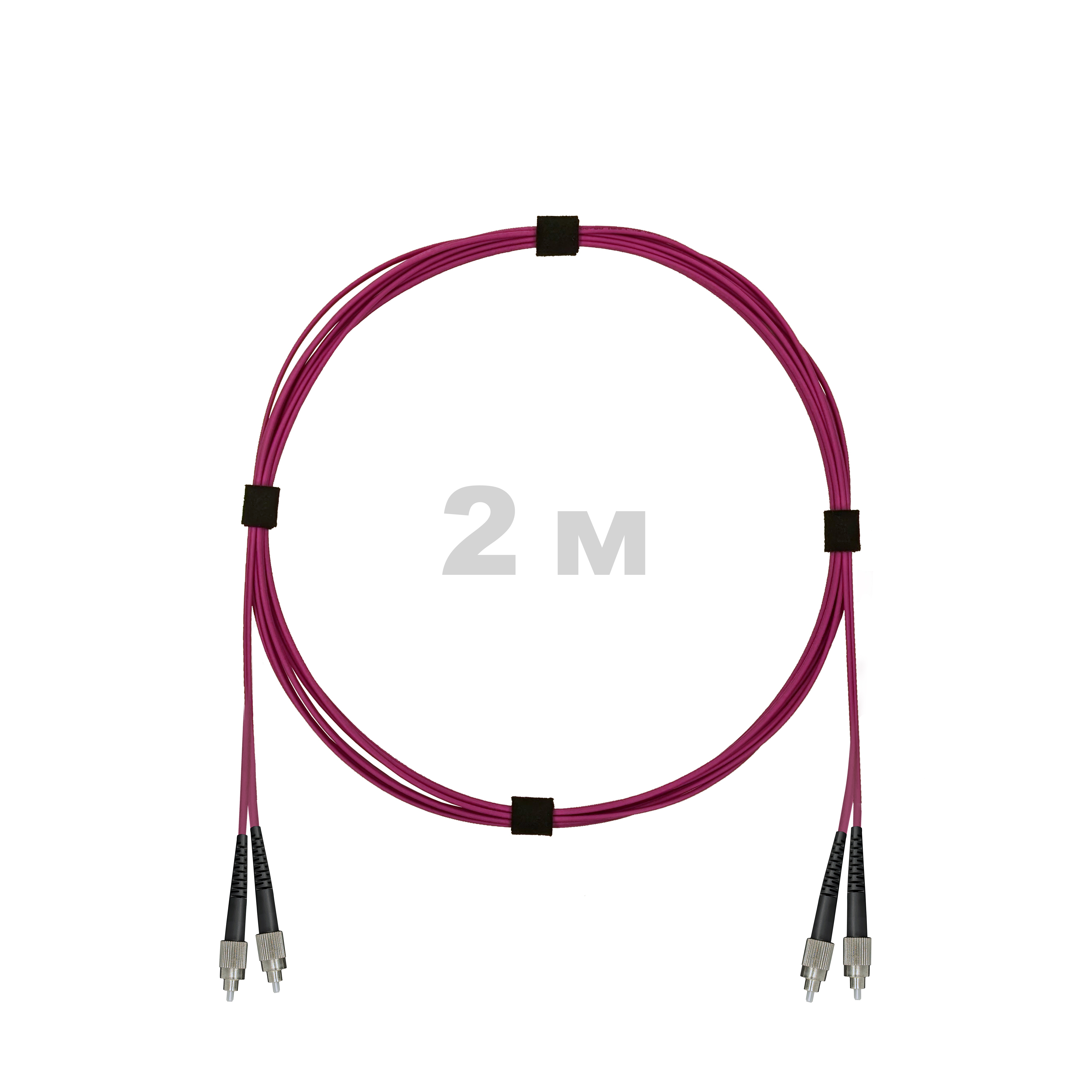 Патч-корд оптический FC/UPC-FC/UPC MM (OM4) 3mm duplex LSZH,  2 м.