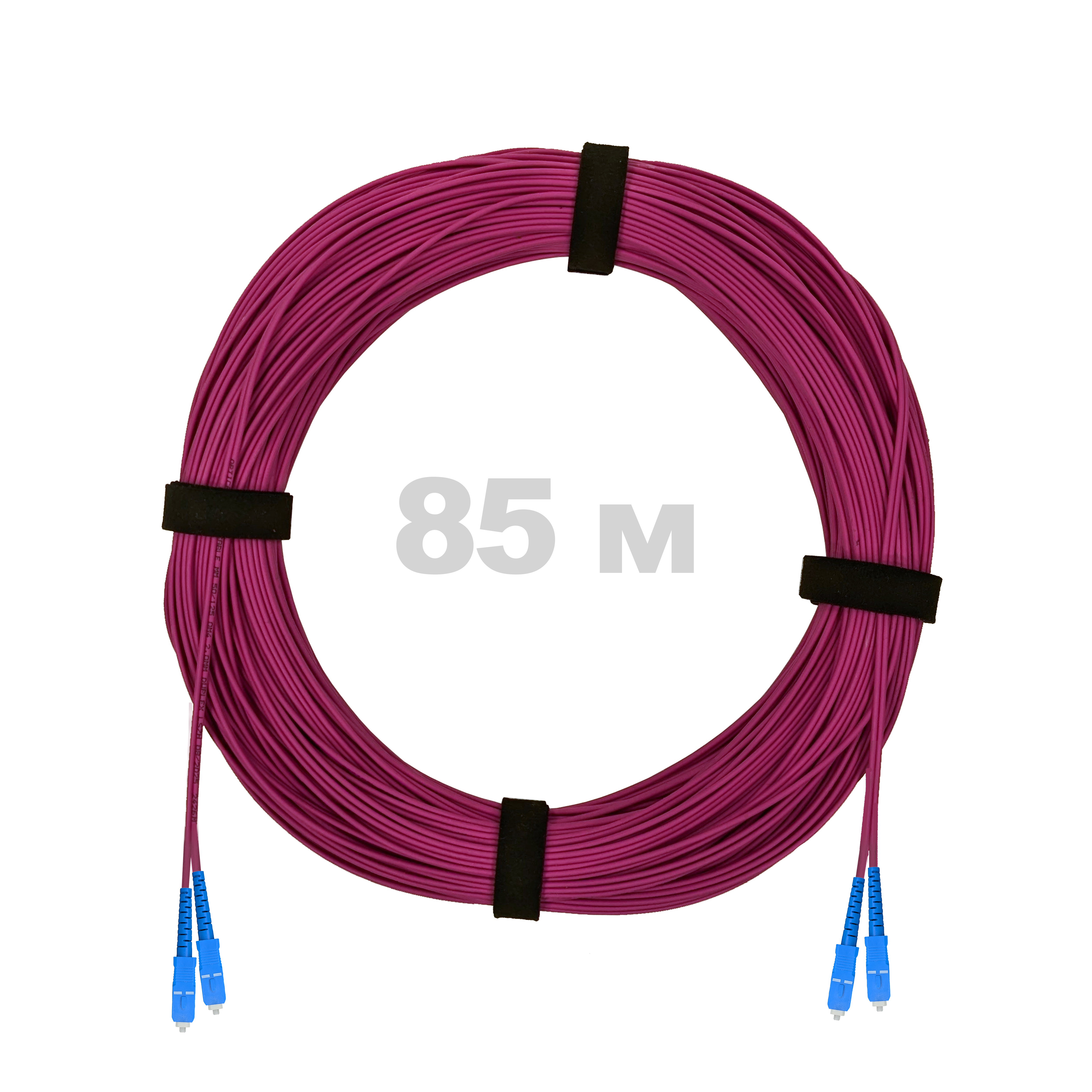 Патч-корд оптический SC/UPC-SC/UPC MM (OM4) 3mm duplex LSZH,  85 м.