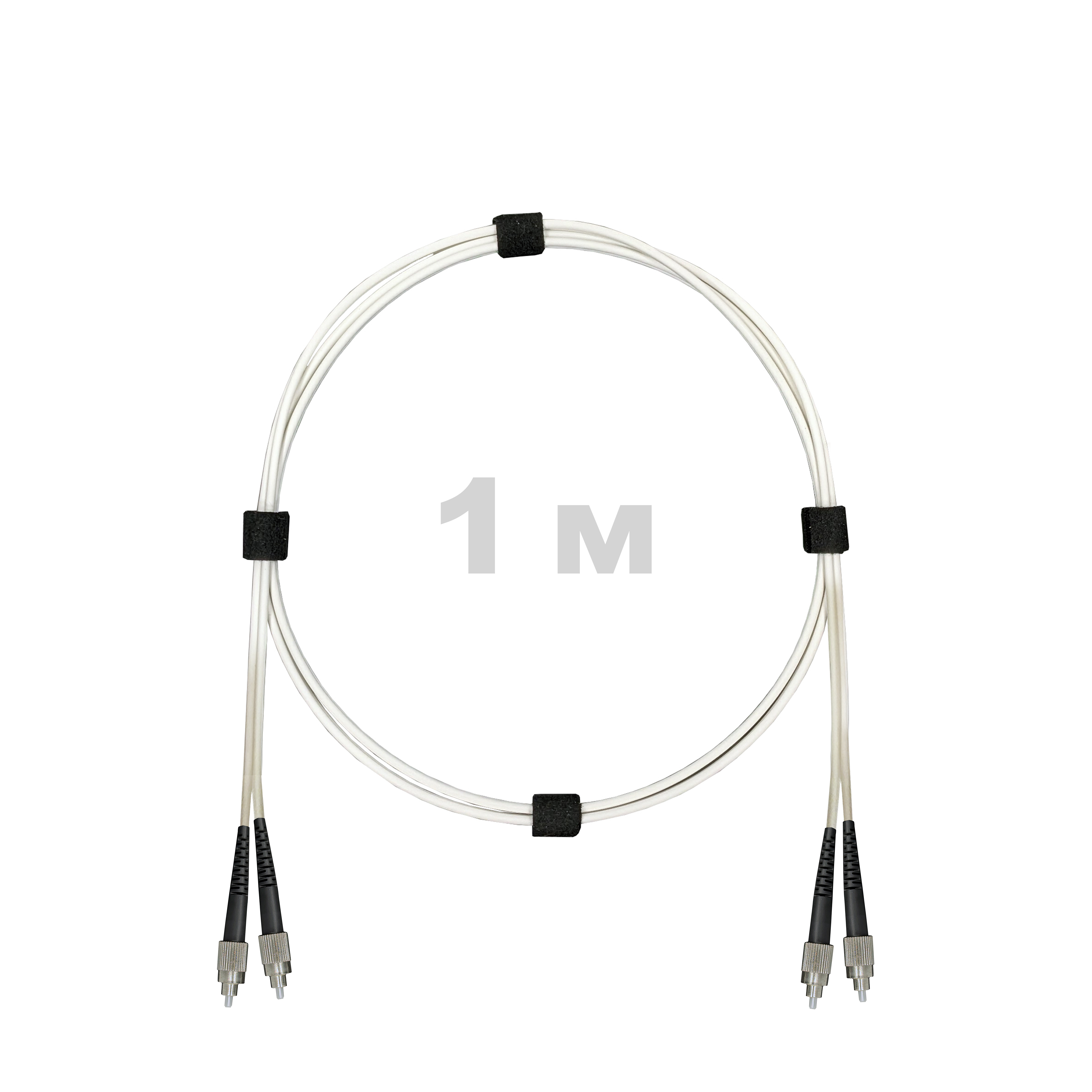 Патч-корд оптический армированный бронированный FC/UPC-FC/UPC SM (G.657A1) Duplex 2.0mm LSZH, ,белый, 1 м.
