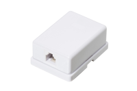 Розетка телефонная  RJ-11(6p4c), одинарная, внешняя, белая, TWIST