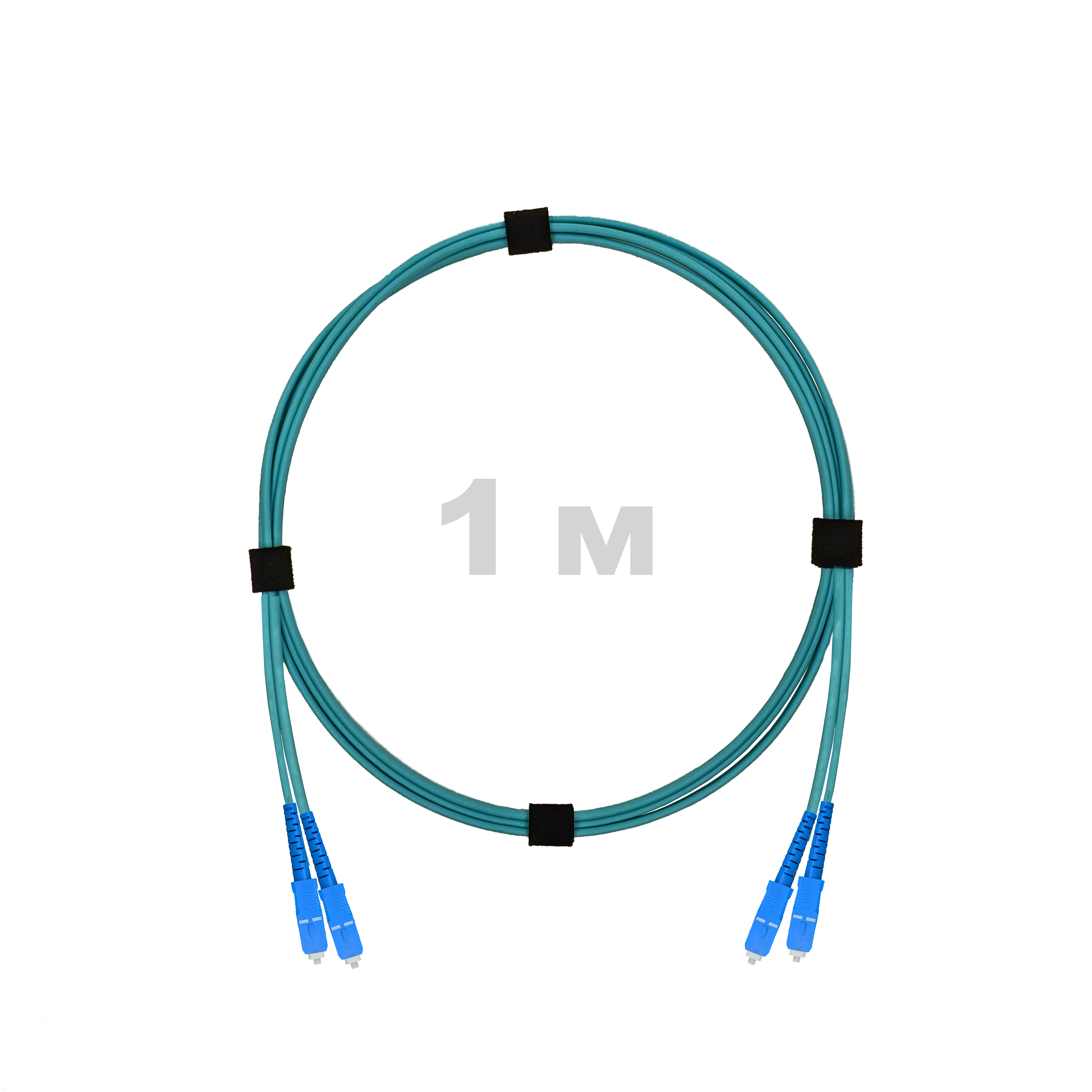 Патч-корд оптический армированный бронированный SC/UPC-SC/UPC MM (OM3) Duplex 2.0mm LSZH, 1 м.