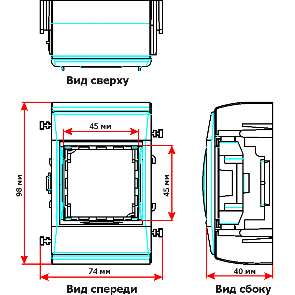 Дополнительный настенный бокс на 1 модуль Mosaic 45x45, белый__