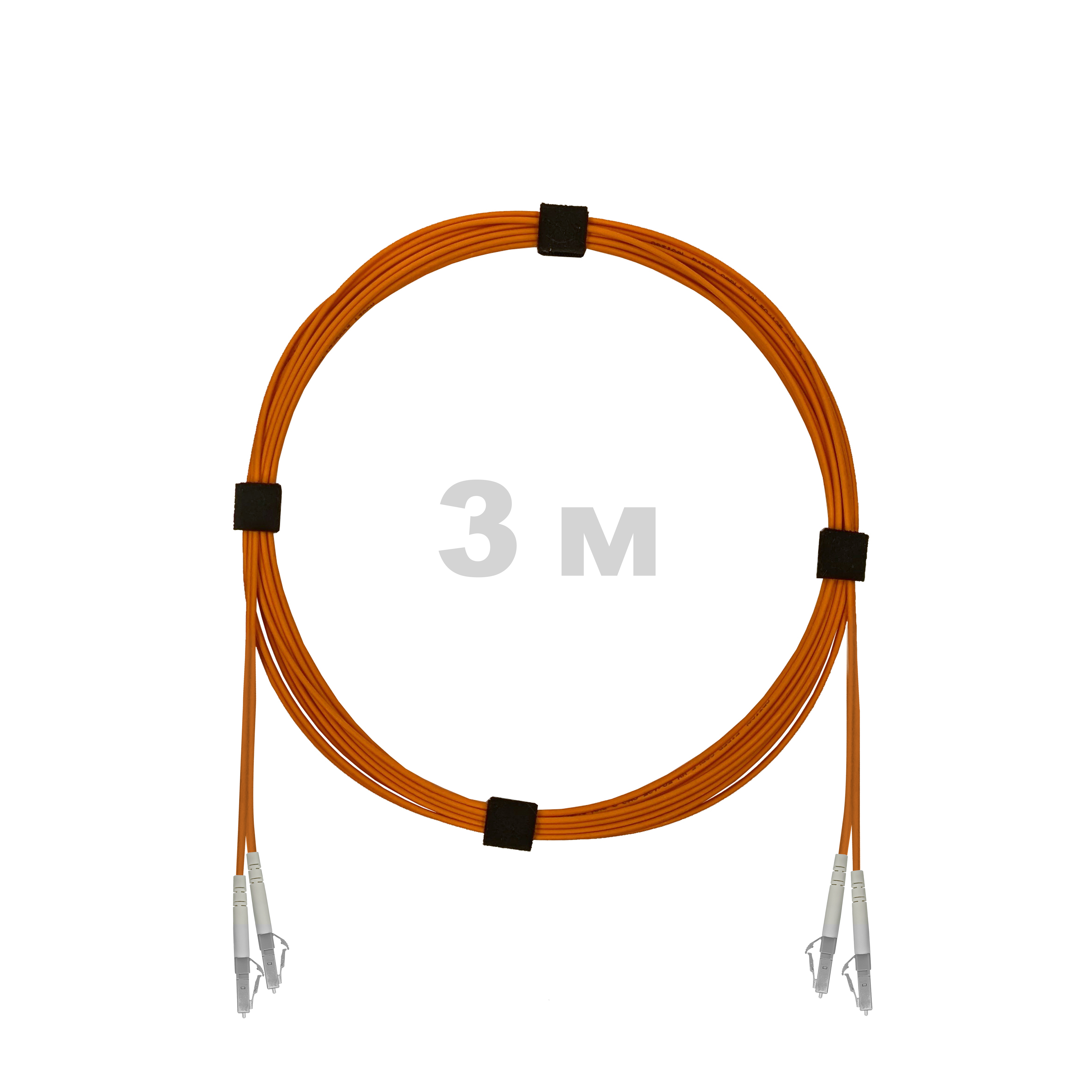 Патч-корд оптический армированный бронированный LC/UPC-LC/UPC MM (OM2) Duplex 2.0mm LSZH, 3 м.