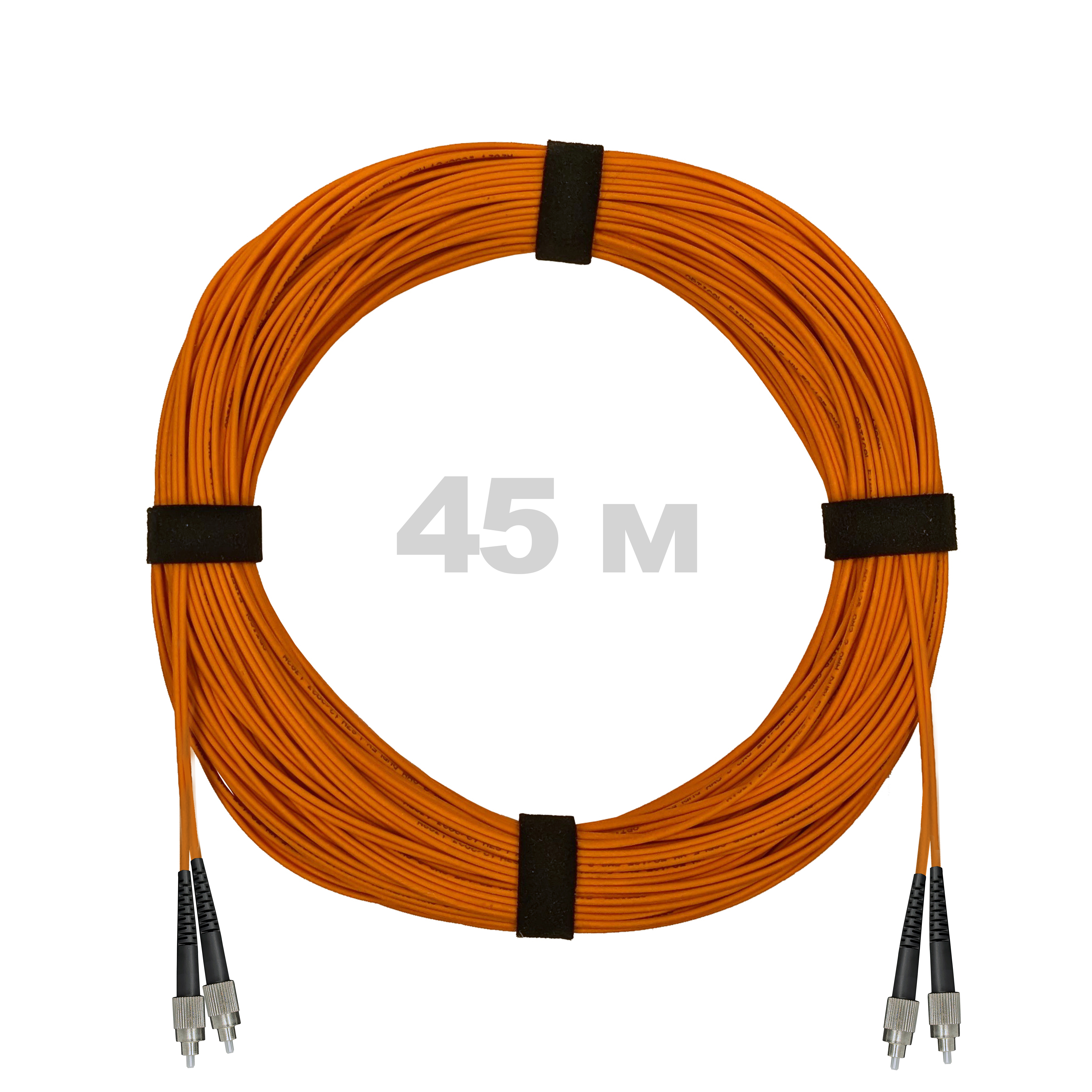 Патч-корд оптический армированный бронированный FC/UPC-FC/UPC MM (OM2) Duplex 3.0mm LSZH, 45 м.