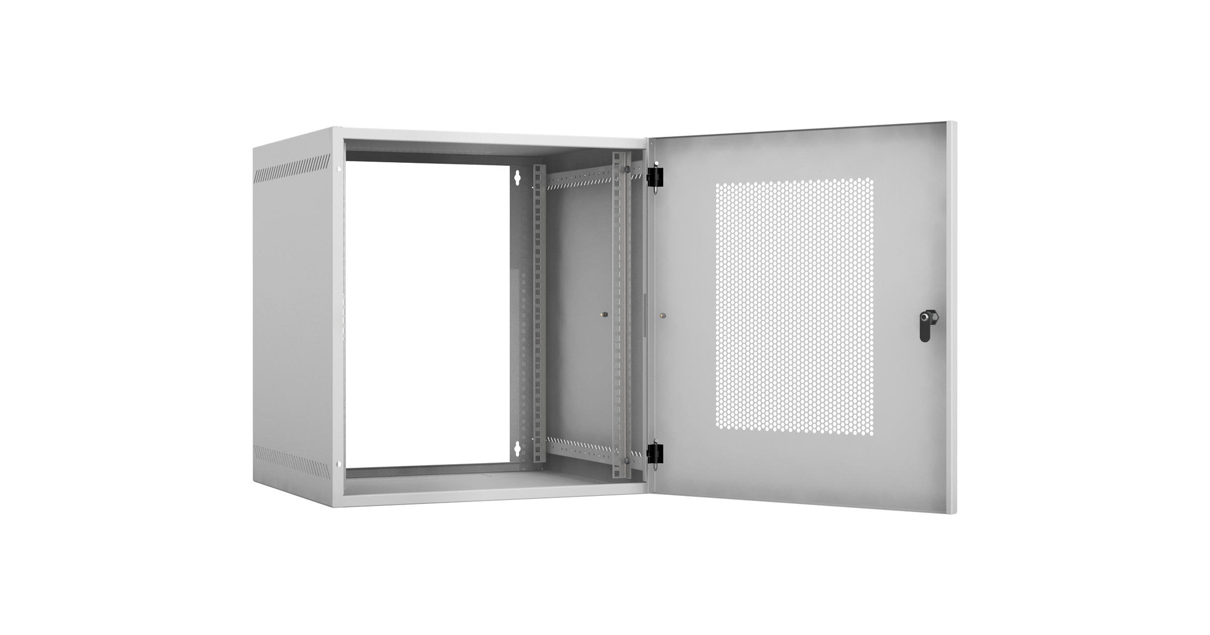 Настенный шкаф 19", 12U, перфорация, 540х500, серый__