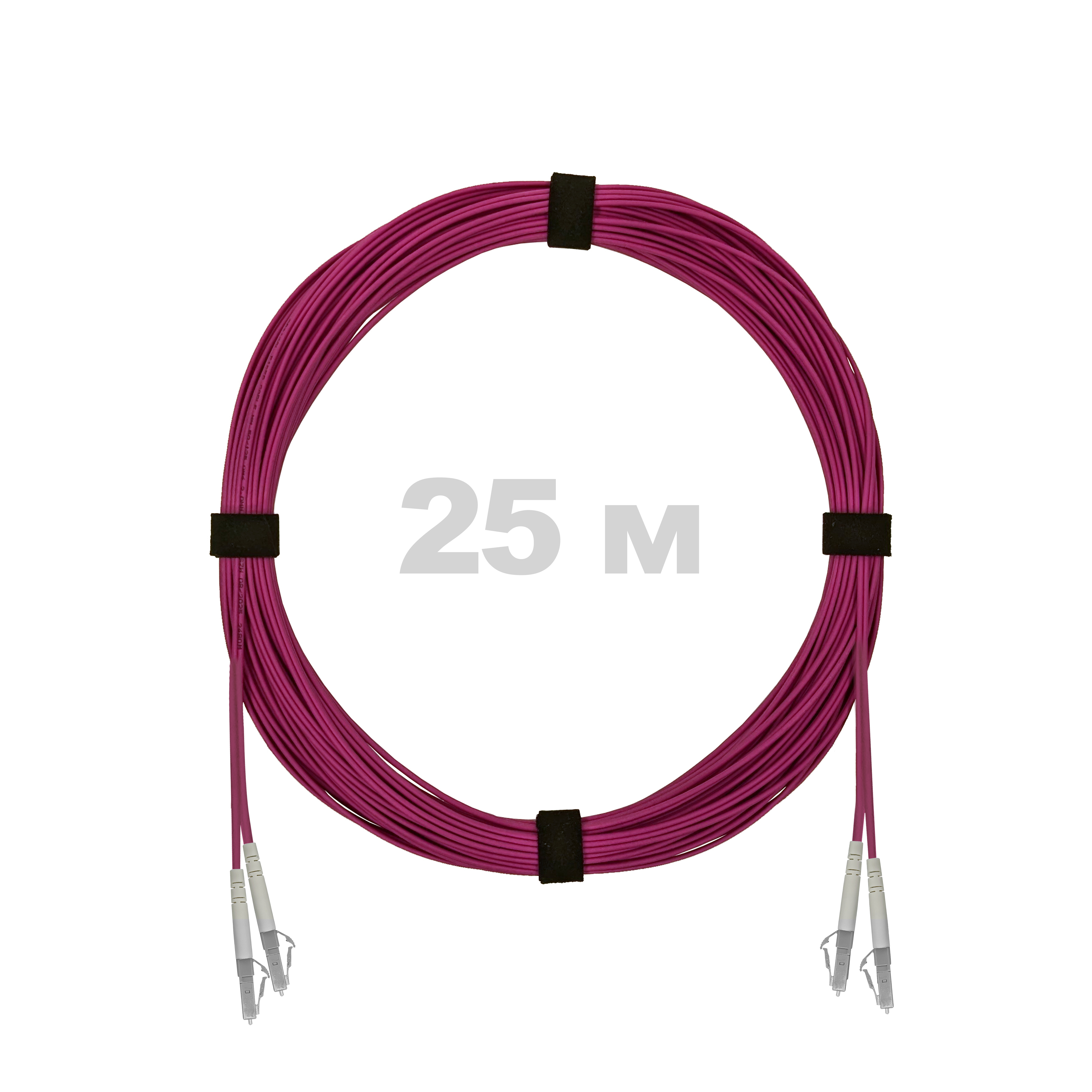 Патч-корд оптический армированный бронированный LC/UPC-LC/UPC MM (OM4) Duplex 2.0mm LSZH, 25 м.